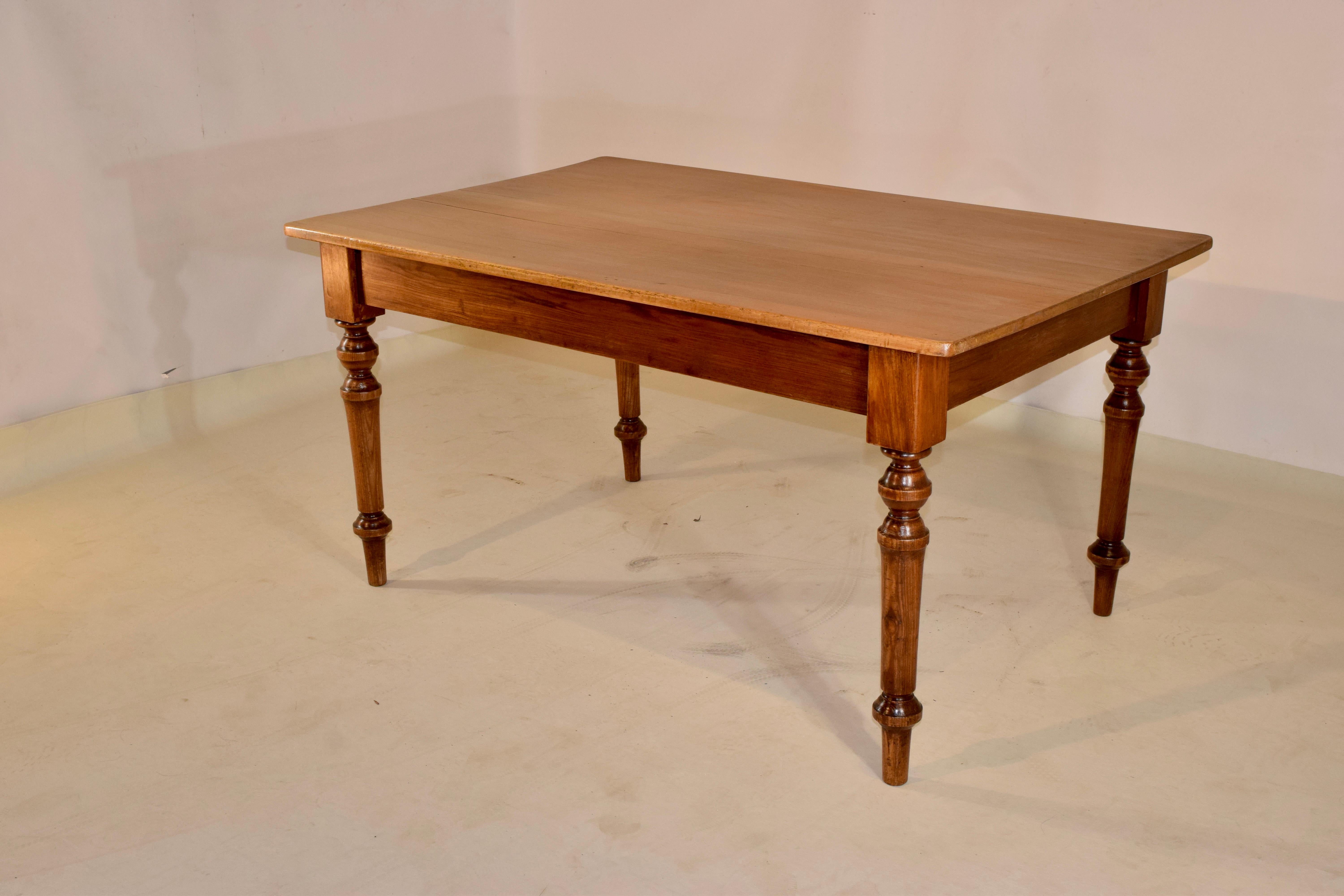 19th Century English Farm Table In Good Condition In High Point, NC