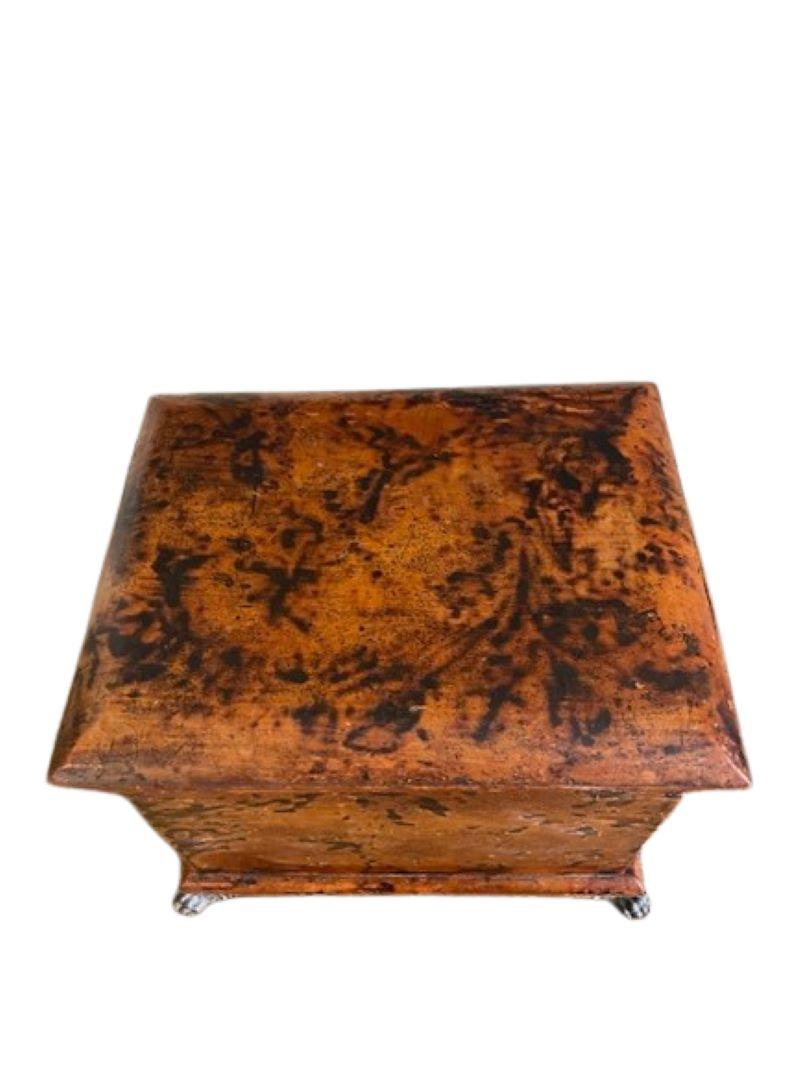 19. Jahrhundert Englisch Faux Schildpatt Grain lackiert hölzerne Kommode Box (Holz) im Angebot