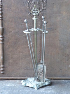 19th Century English Victorian Fire Tools, Fireplace Tool Set