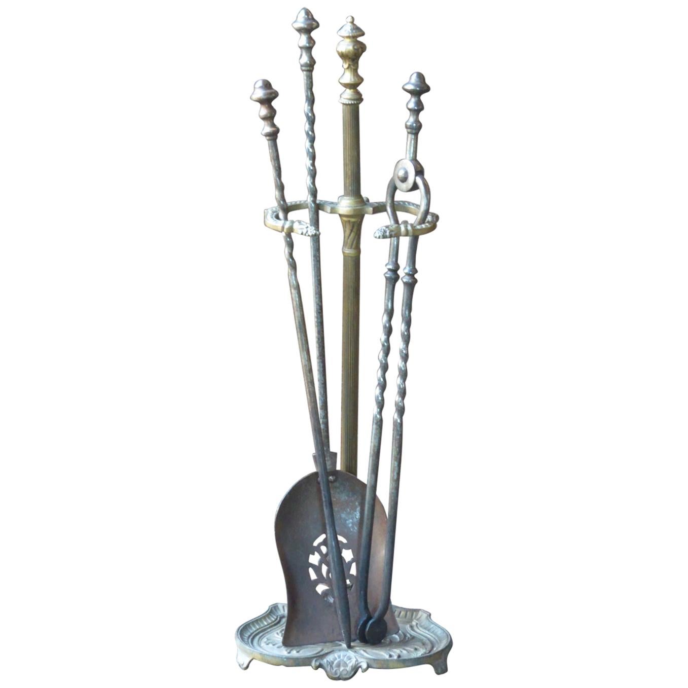 19th Century English Fire Tools Fireplace Tool Set at 1stDibs