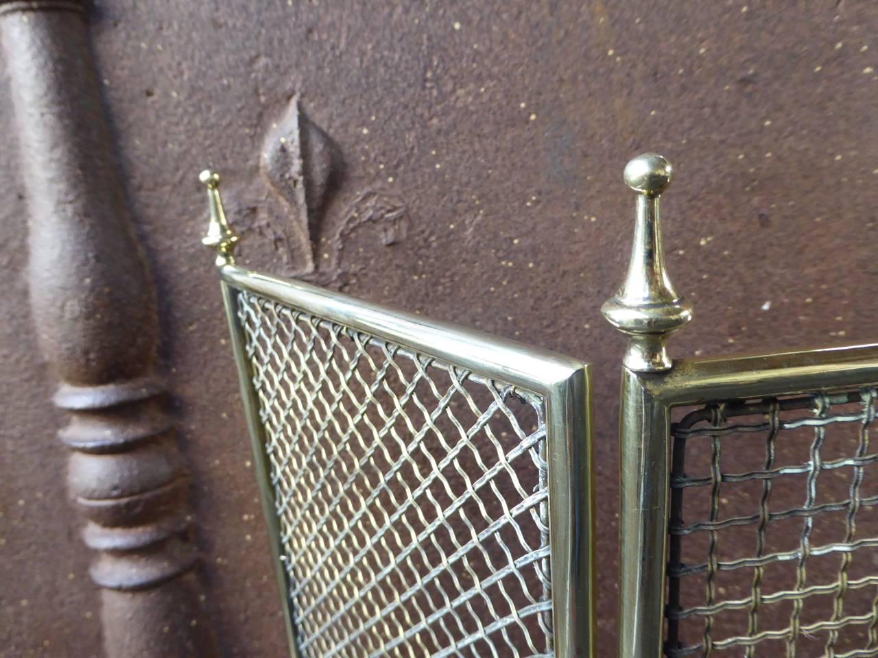 British 19th Century English Fireplace Screen or Fire Screen