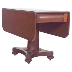19th Century English Flip Flap Sofa Table with Central Foot