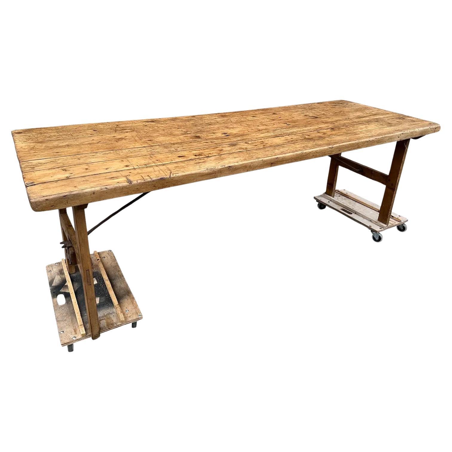 19th Century English Folding Table For Sale