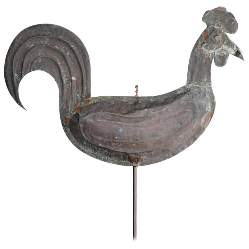 Girouette en cuivre d'artisanat anglais du 19ème siècle 