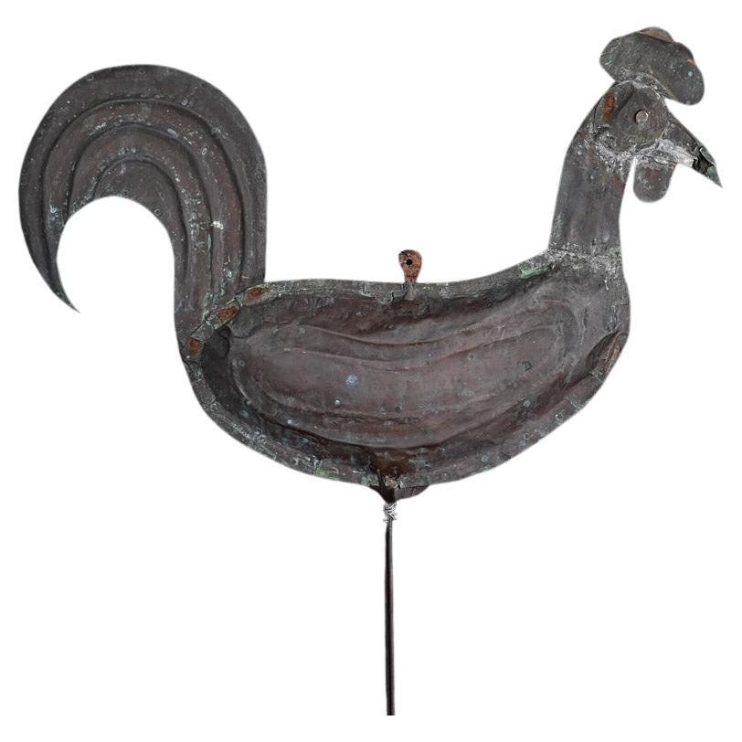19th century English Folk Art copper weathervane