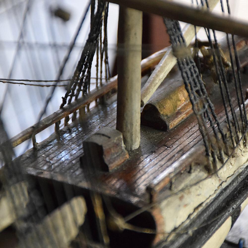 Artisanat Diorama de bateau encastré d'artisanat anglais du XIXe siècle en vente