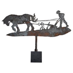 19th Century English Folk Art Metal Weathervane 