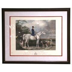 19th Century English Fox Hunting Engraving After W. & H. Barraud in Wood Frame