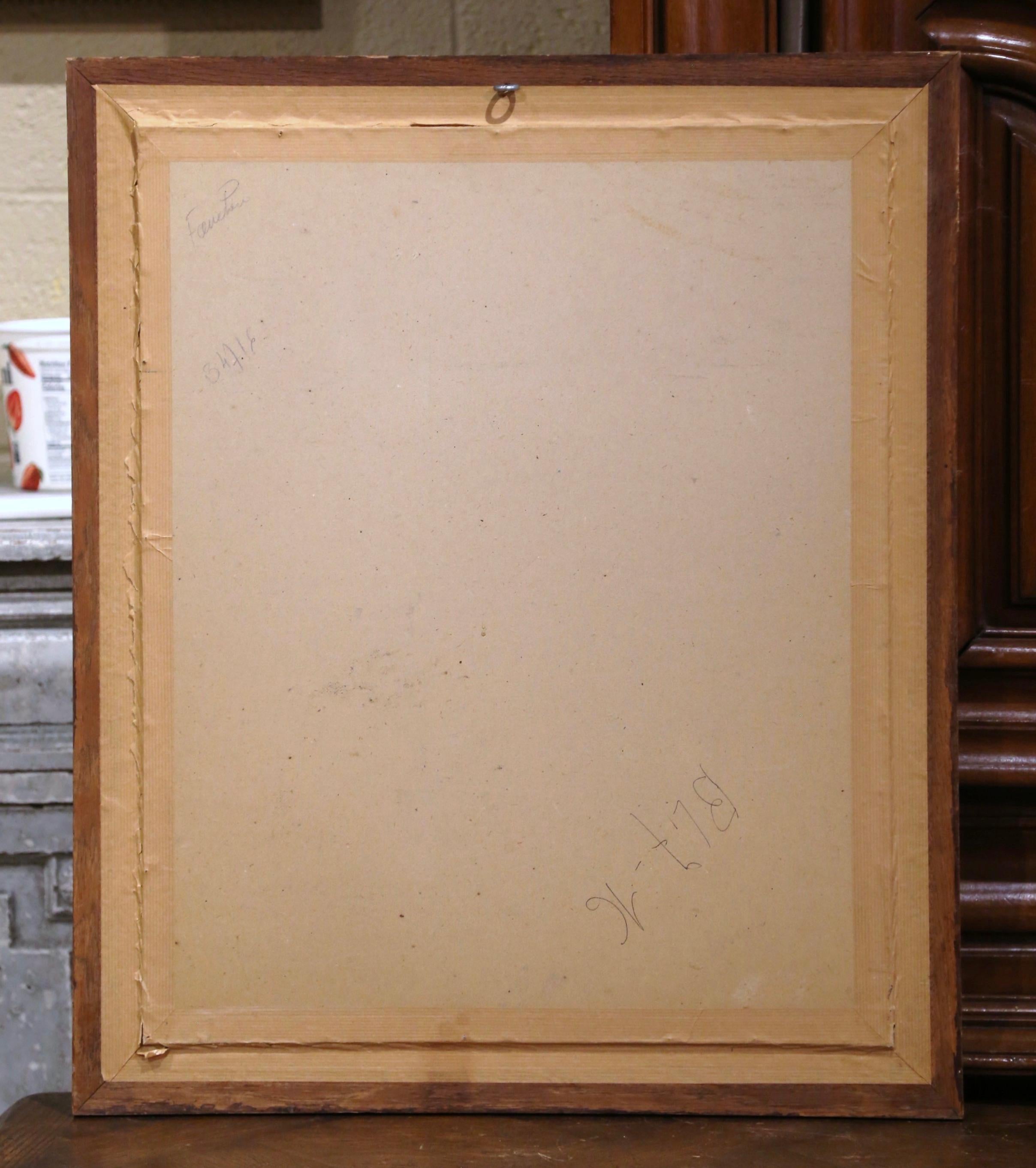 Disegno a pastello di Setter irlandese del XIX secolo inglese incorniciato, firmato F. Watz in vendita 1