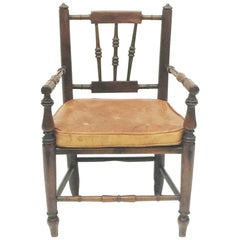 Sedia da bambino in legno a frutta inglese del XIX secolo