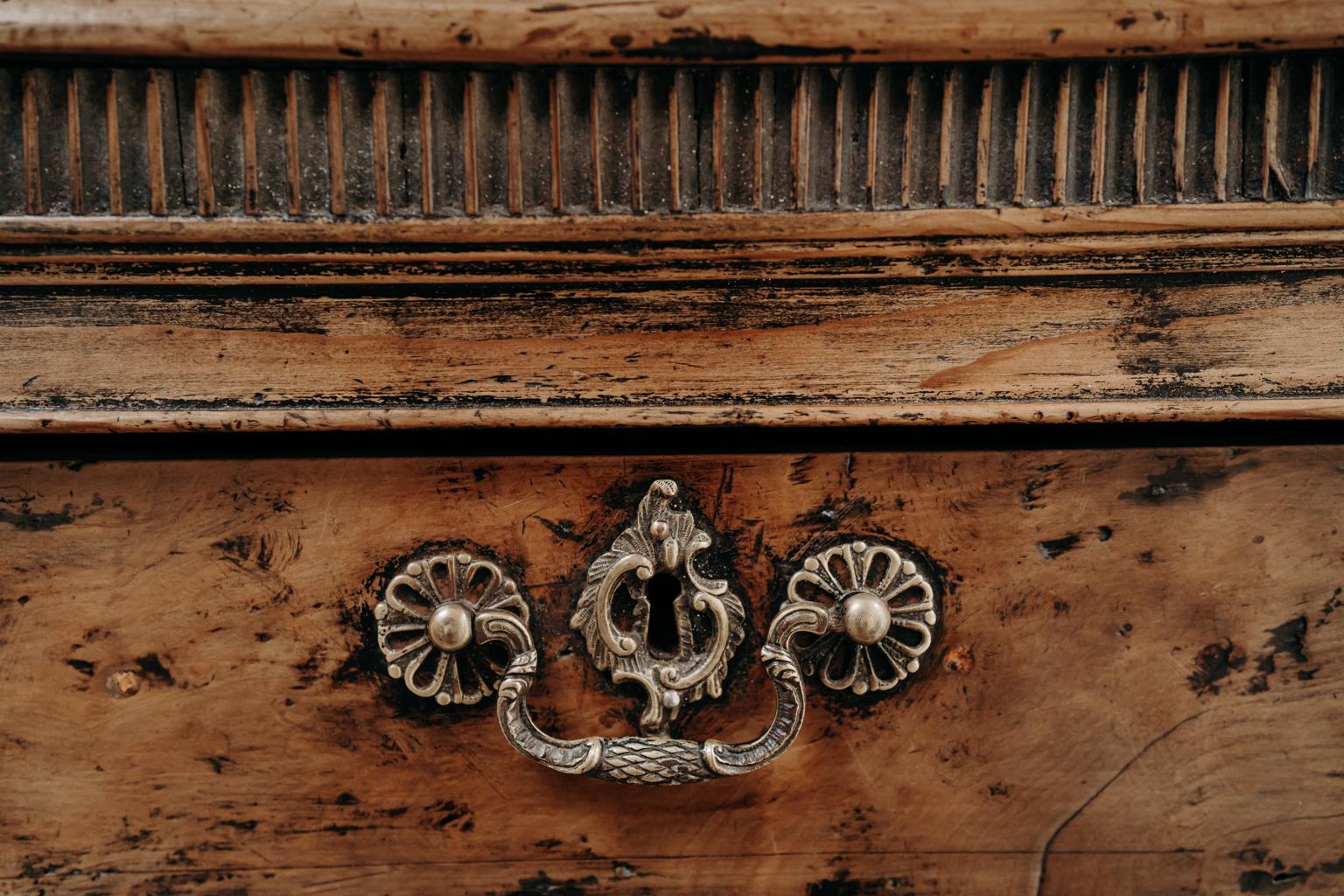 19th Century English Fruitwood Chest of Drawers 5
