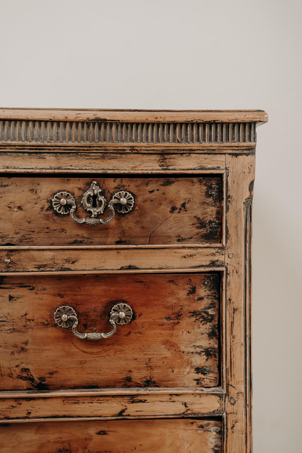 19th Century English Fruitwood Chest of Drawers 1