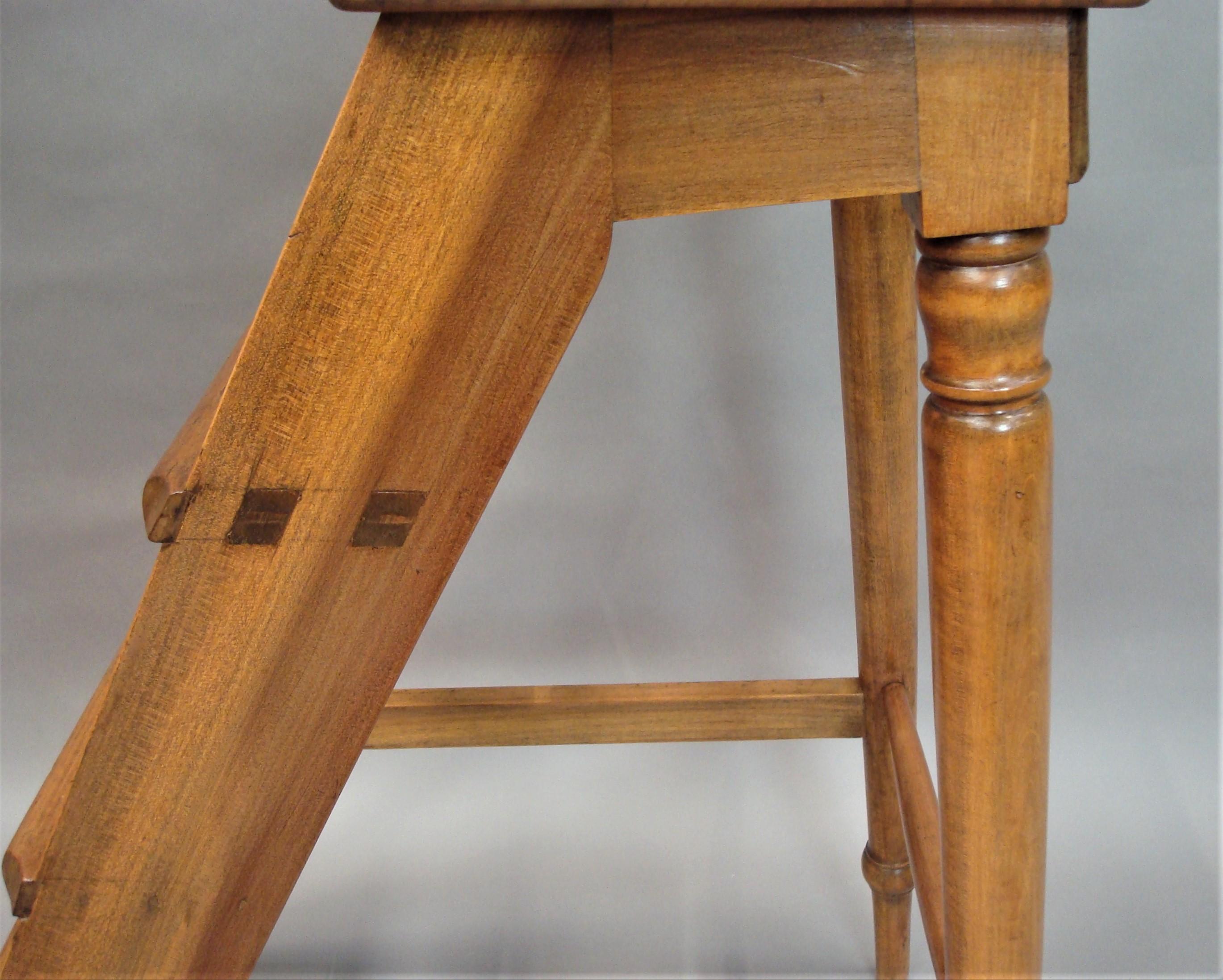 19th Century English Fruitwood Library Steps For Sale 15