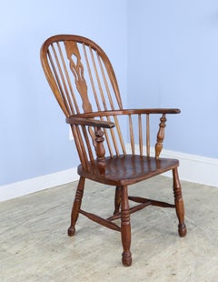 19th Century English Fruitwood Windsor Chair, Fiddleback Splat