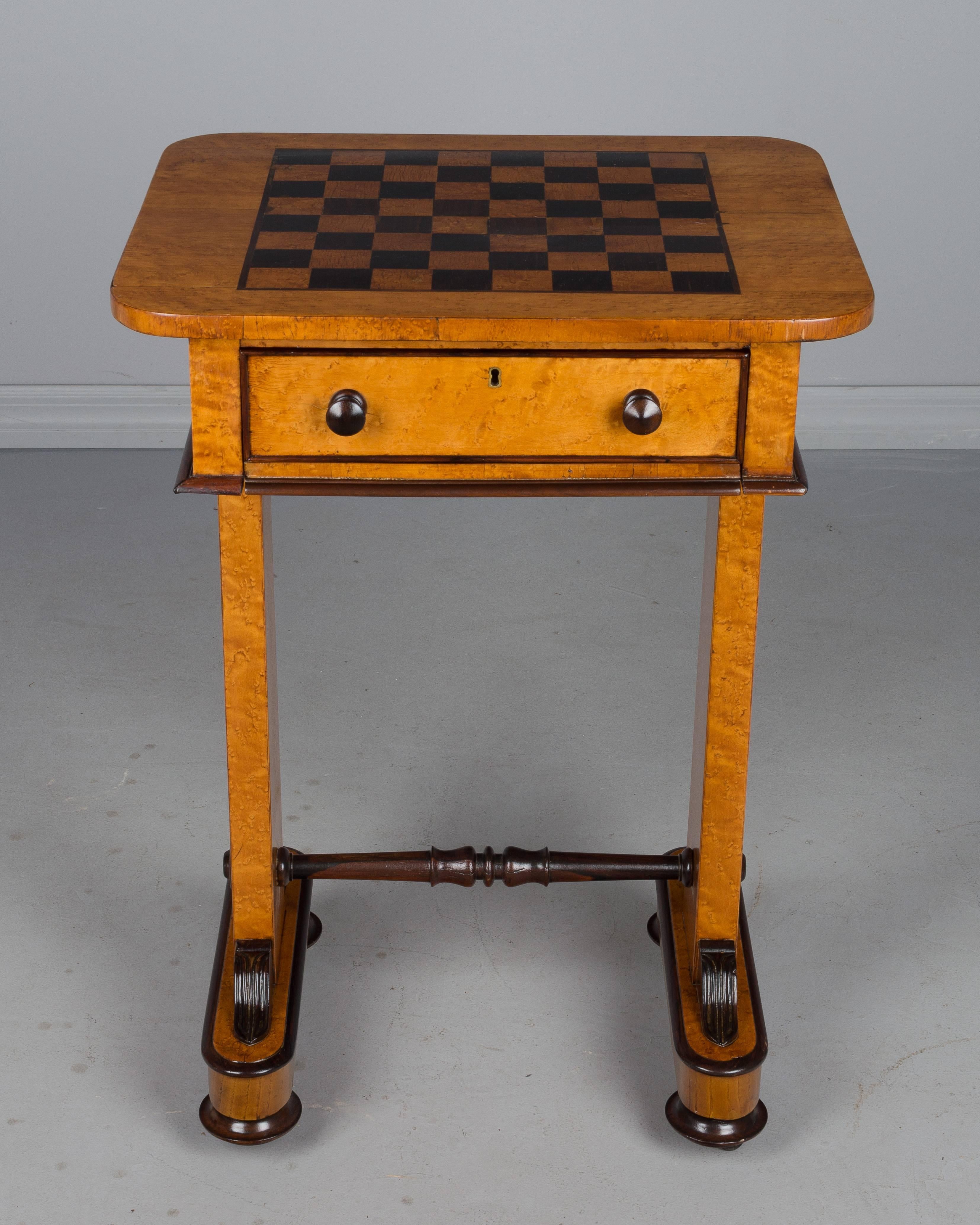 Birdseye Maple 19th Century English Game Table