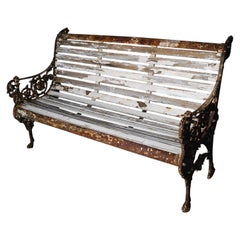 Antique 19th Century English Garden Bench by John Finch Co.