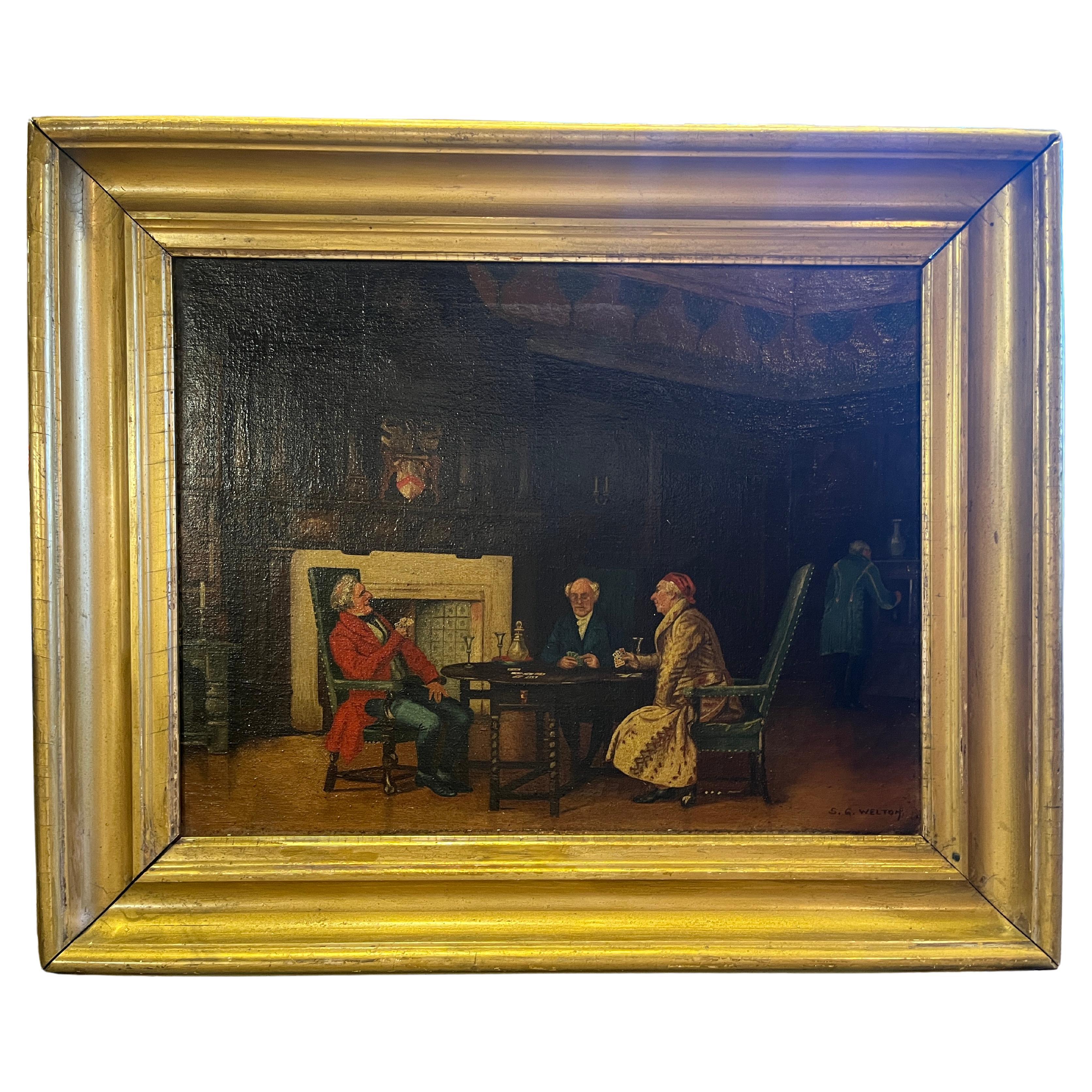 19th Century English Gentlemen Playing Cards - By S.G. Welton