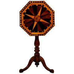 19th Century English Geometric Marquetry Side Table