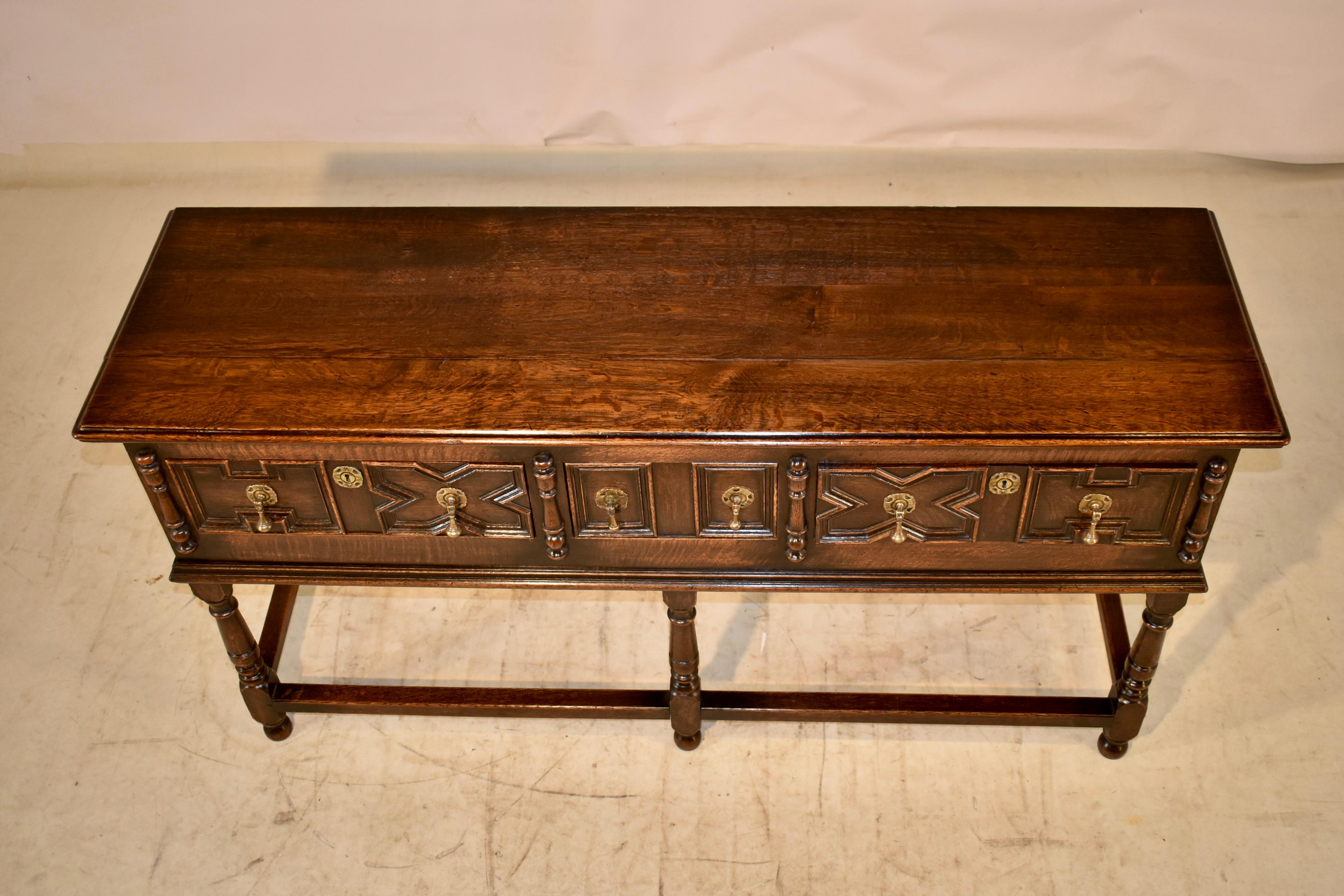 19th Century English Geometric Sideboard For Sale 5