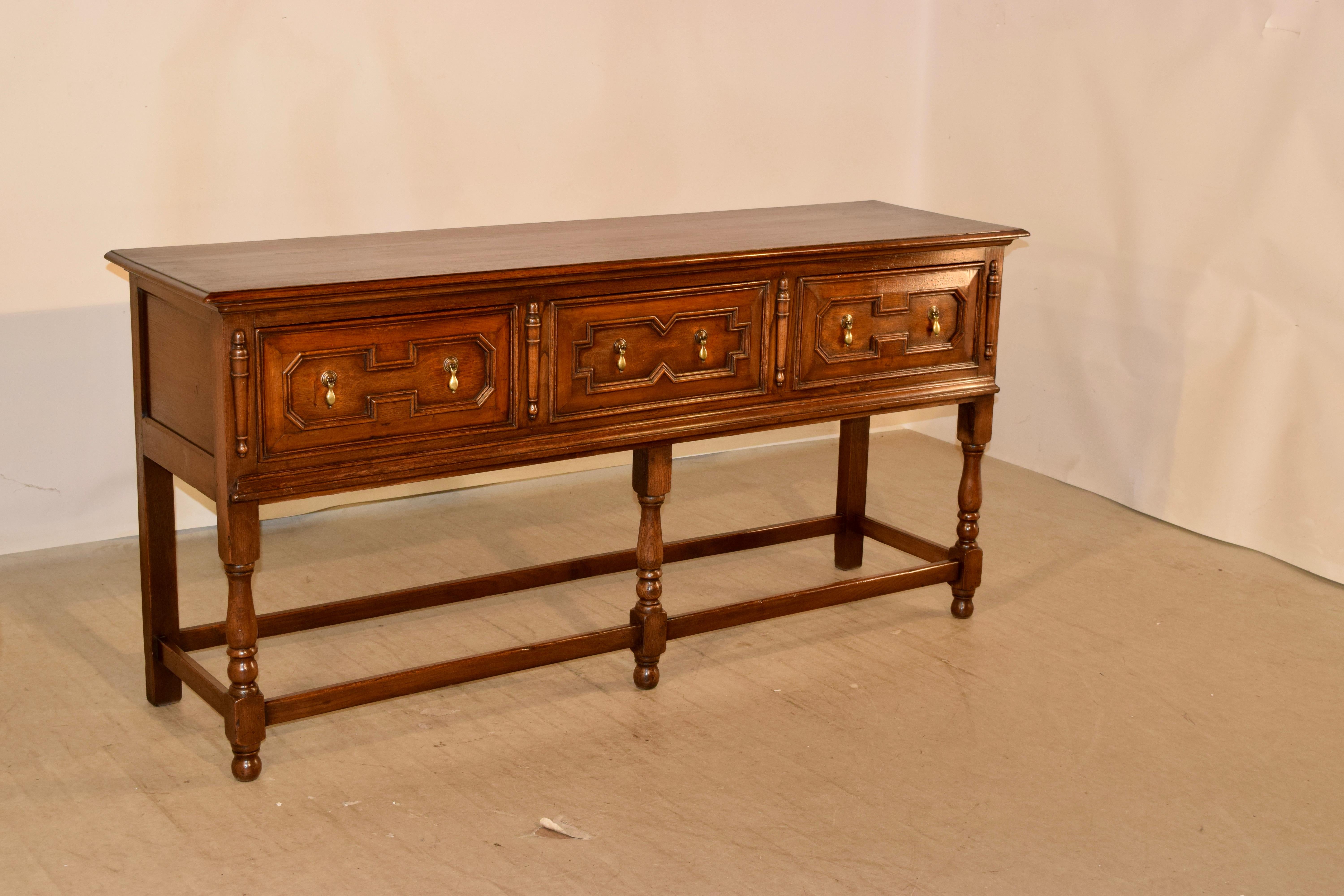 Victorian 19th Century English Geometric Sideboard