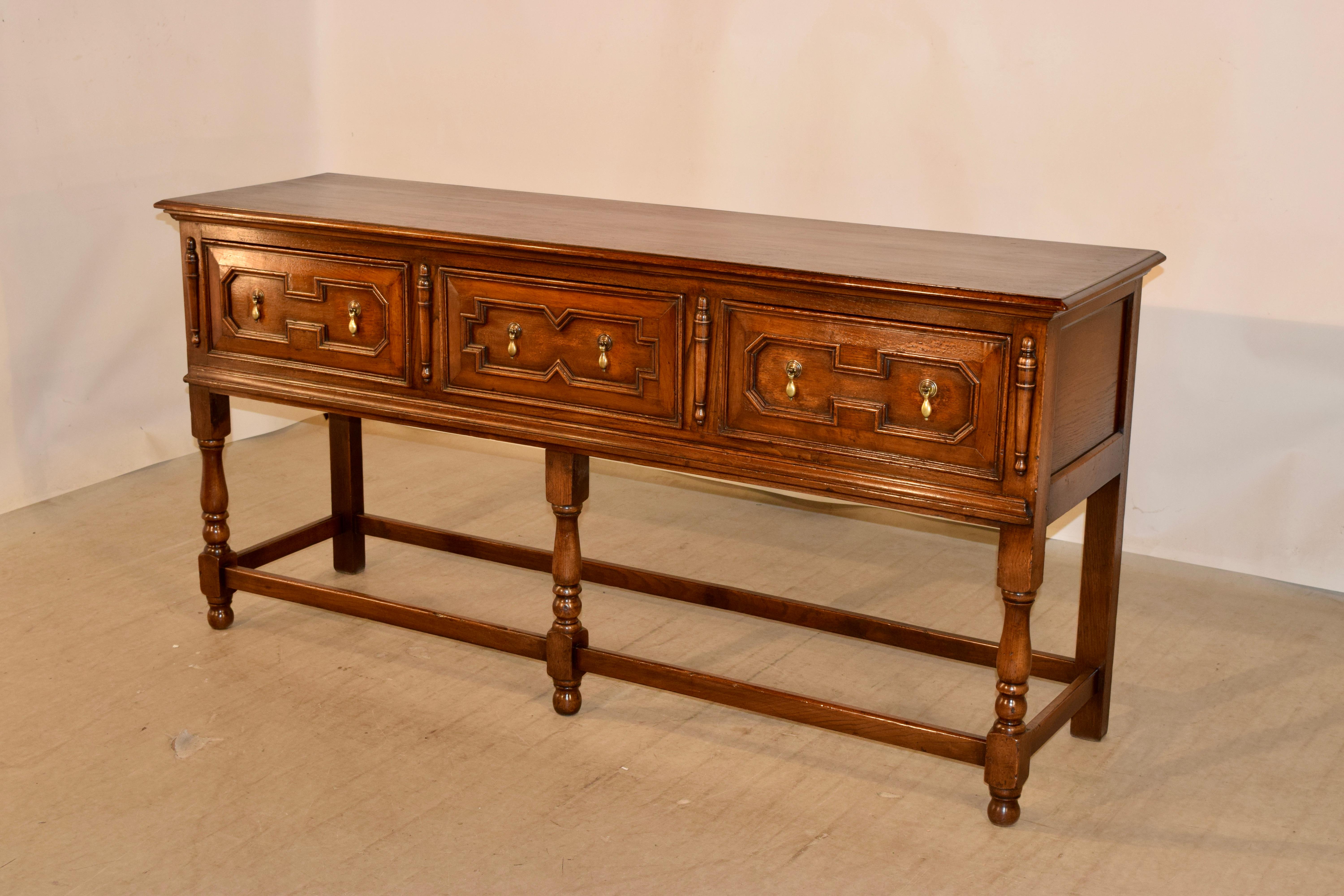 19th Century English Geometric Sideboard In Good Condition In High Point, NC