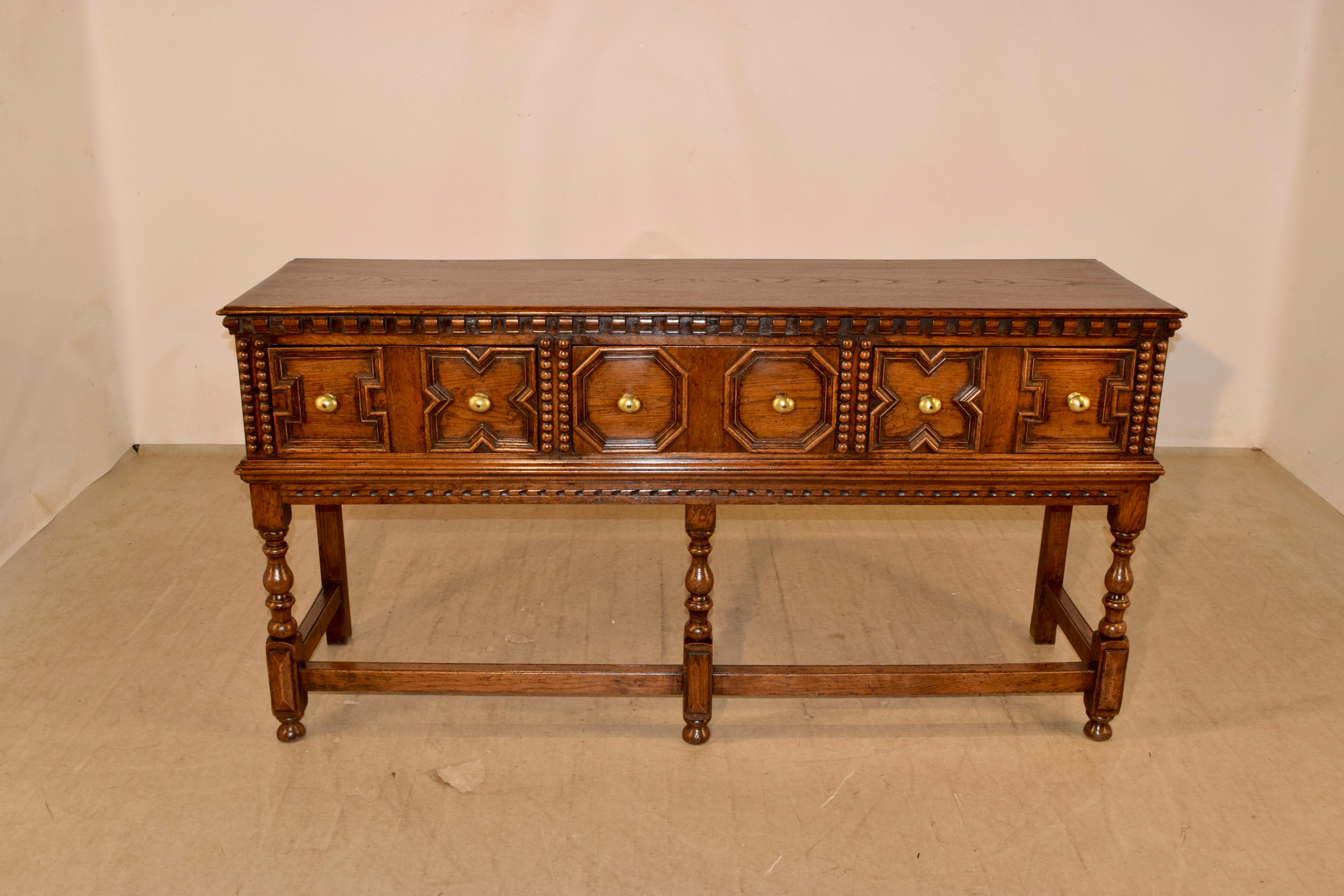 19th Century English Geometric Sideboard In Good Condition In High Point, NC