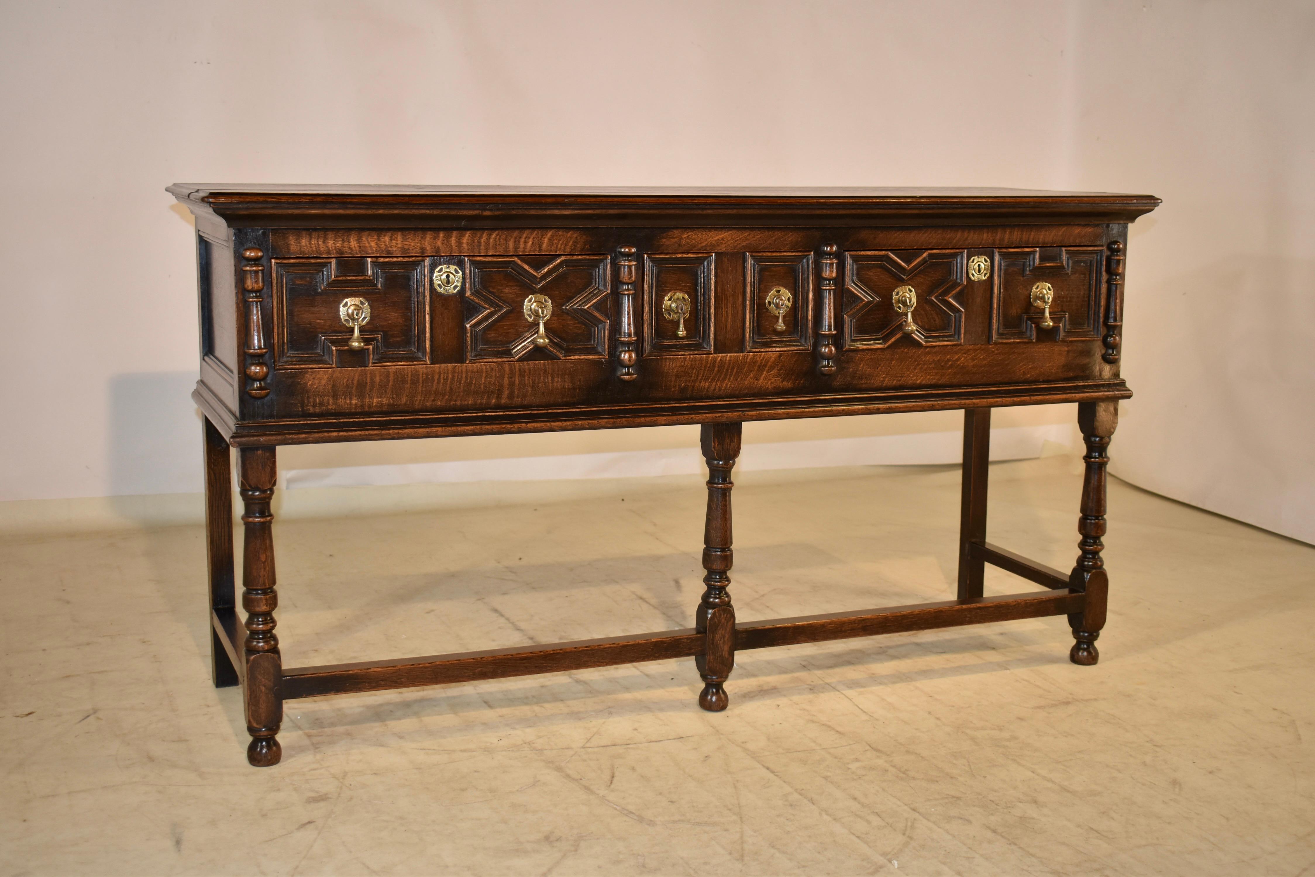 19th Century English Geometric Sideboard In Good Condition For Sale In High Point, NC