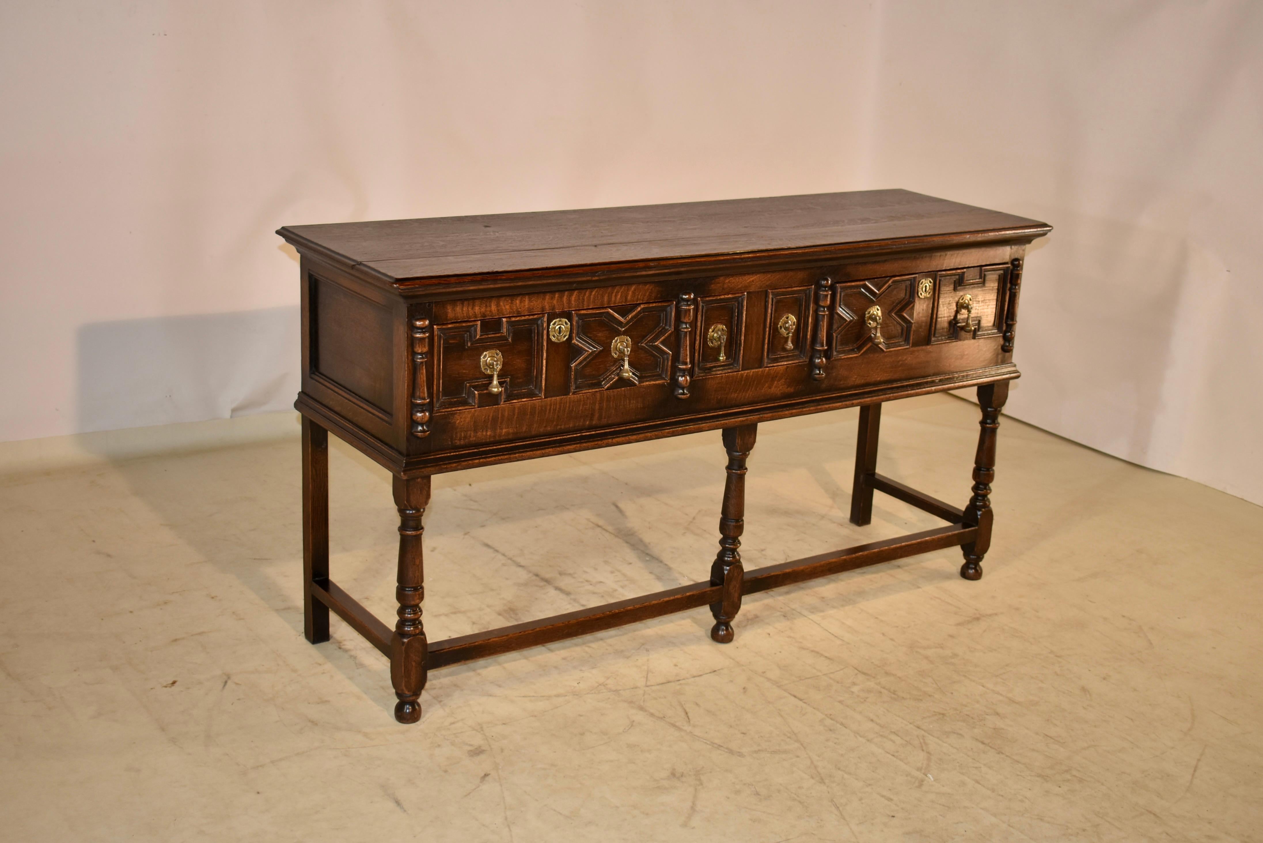 19th Century English Geometric Sideboard For Sale 1