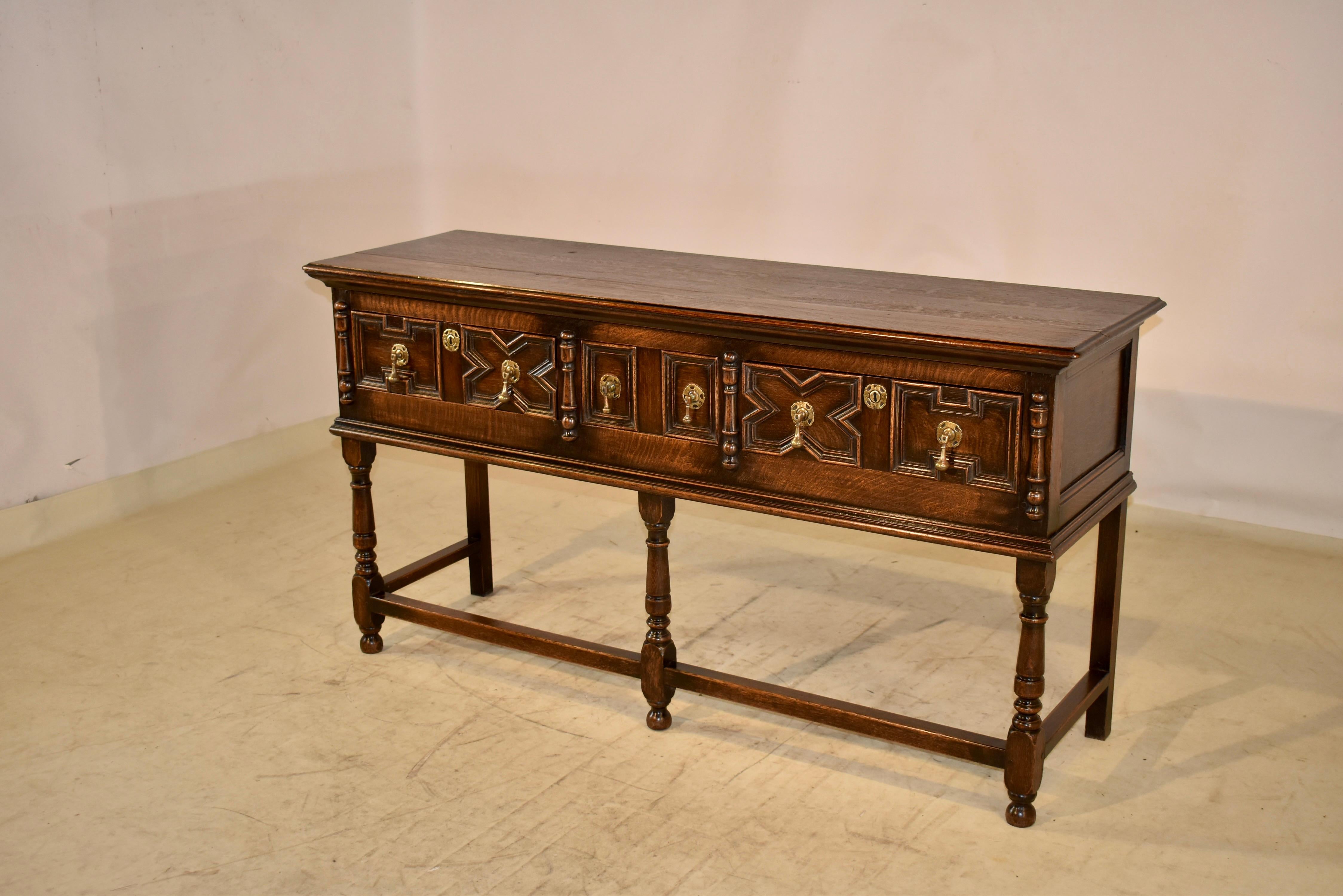 19th Century English Geometric Sideboard For Sale 2