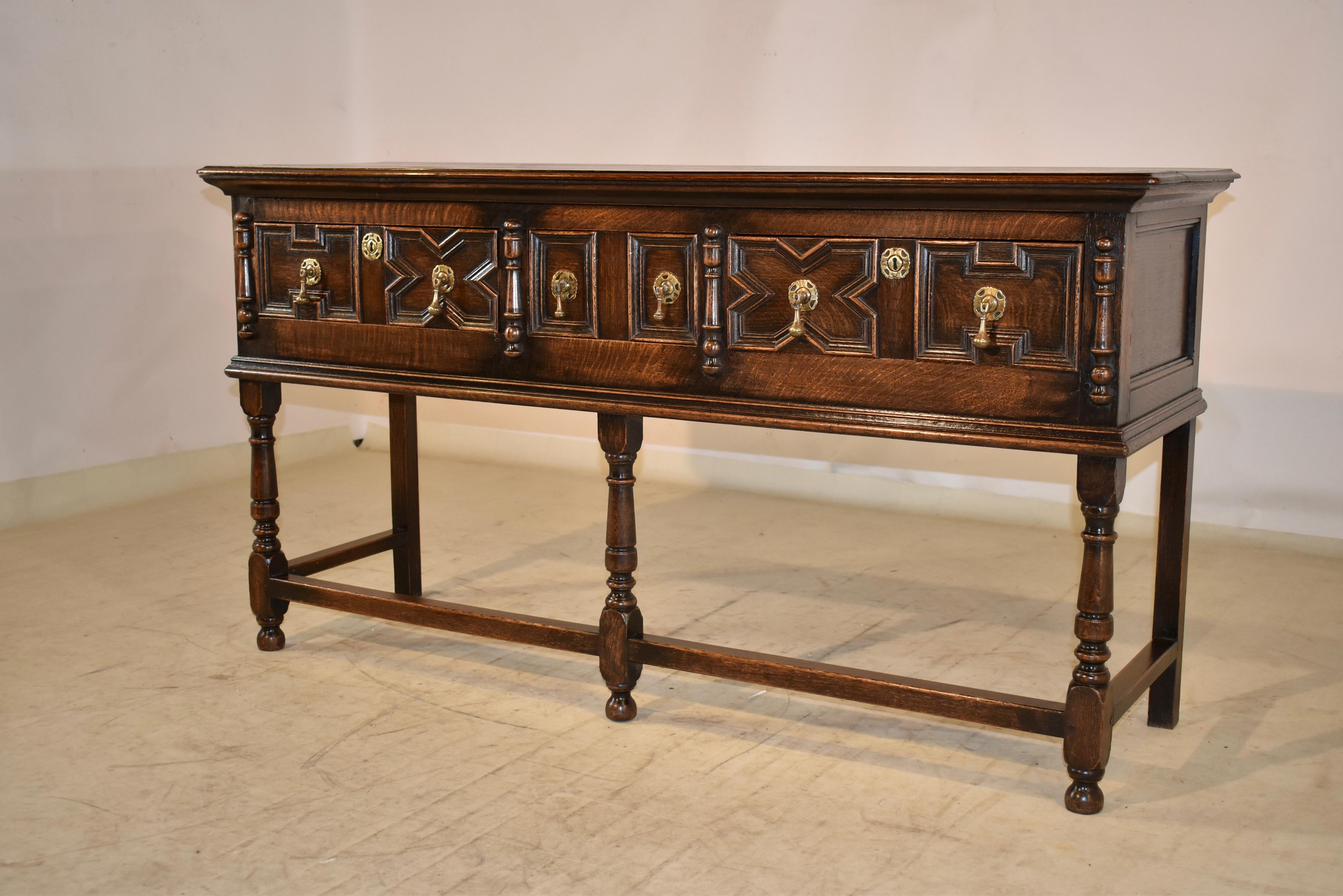 19th Century English Geometric Sideboard For Sale 3