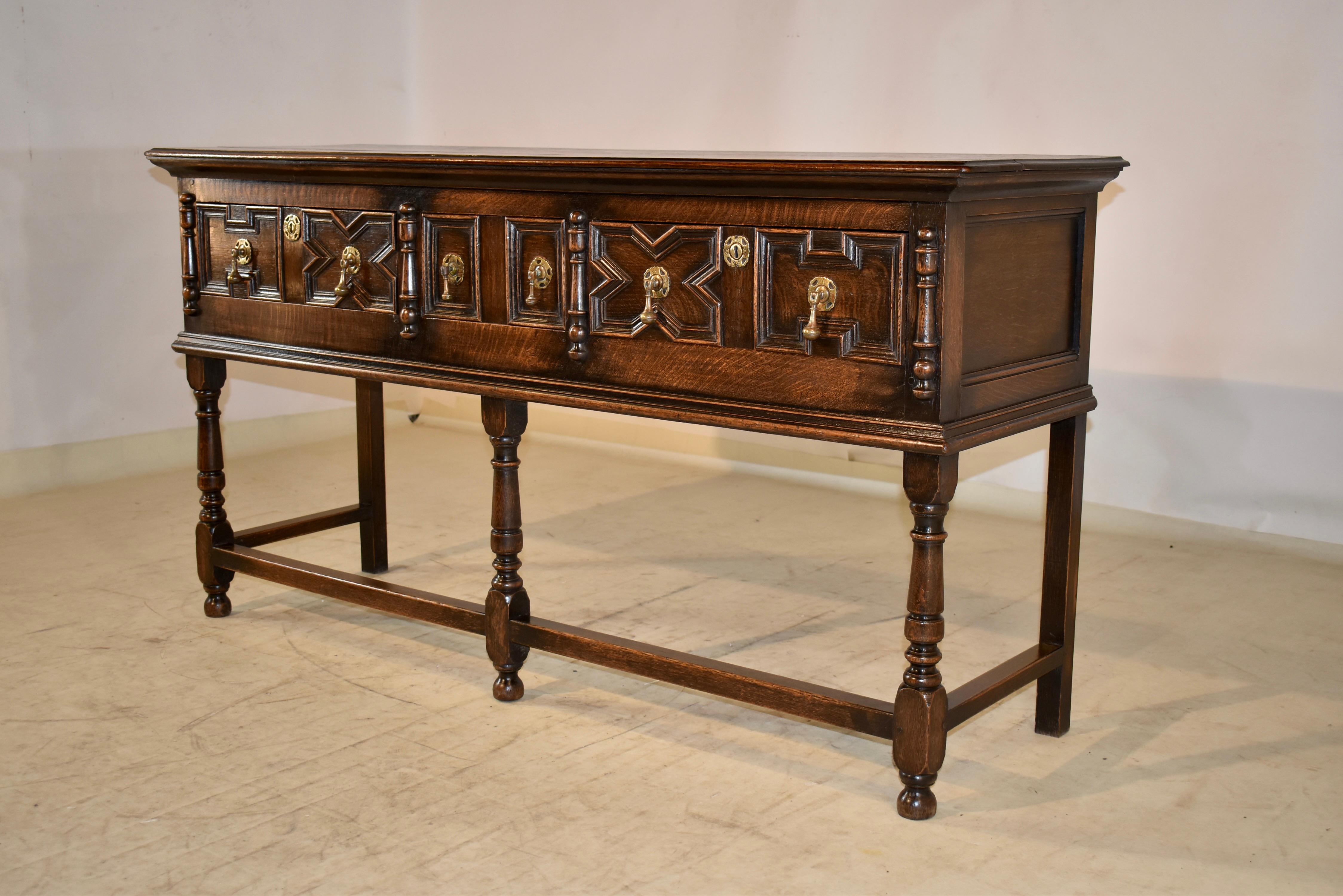 19th Century English Geometric Sideboard For Sale 4