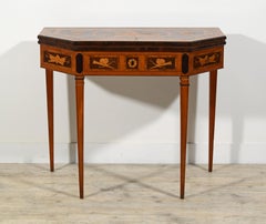 19th Century, English George III Inlaid Console and Game Table