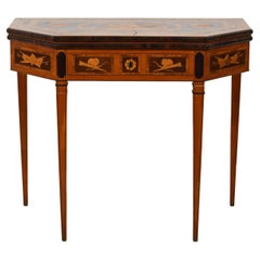 19th Century, English George III Inlaid Console and Game Table