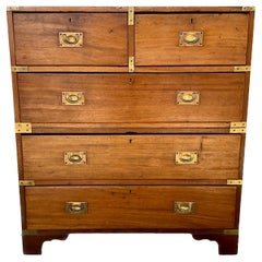 19th Century English George III Mahogany Campaign Chest