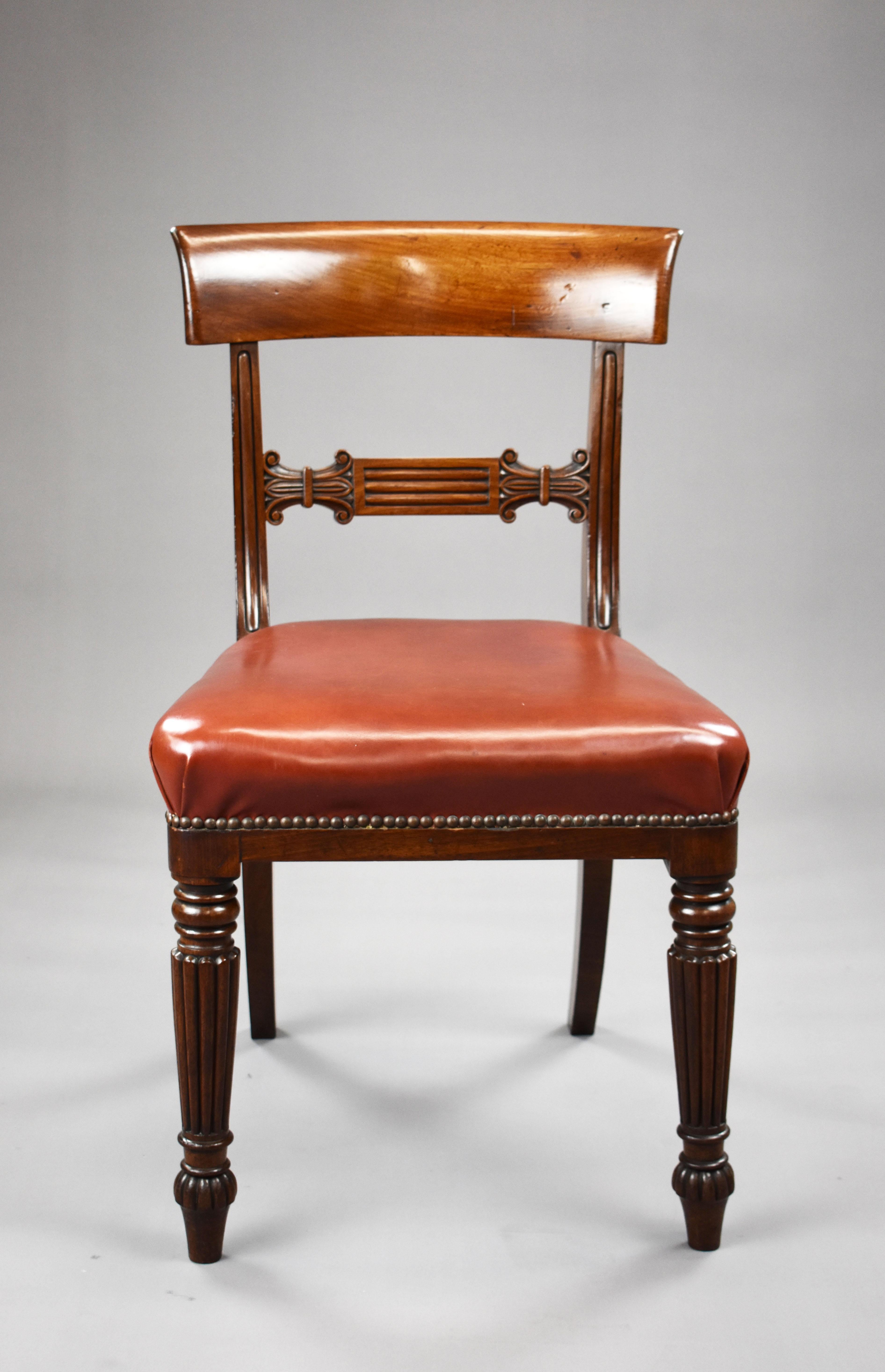 19th Century English George III Mahogany Dining Chairs In Good Condition In Chelmsford, Essex