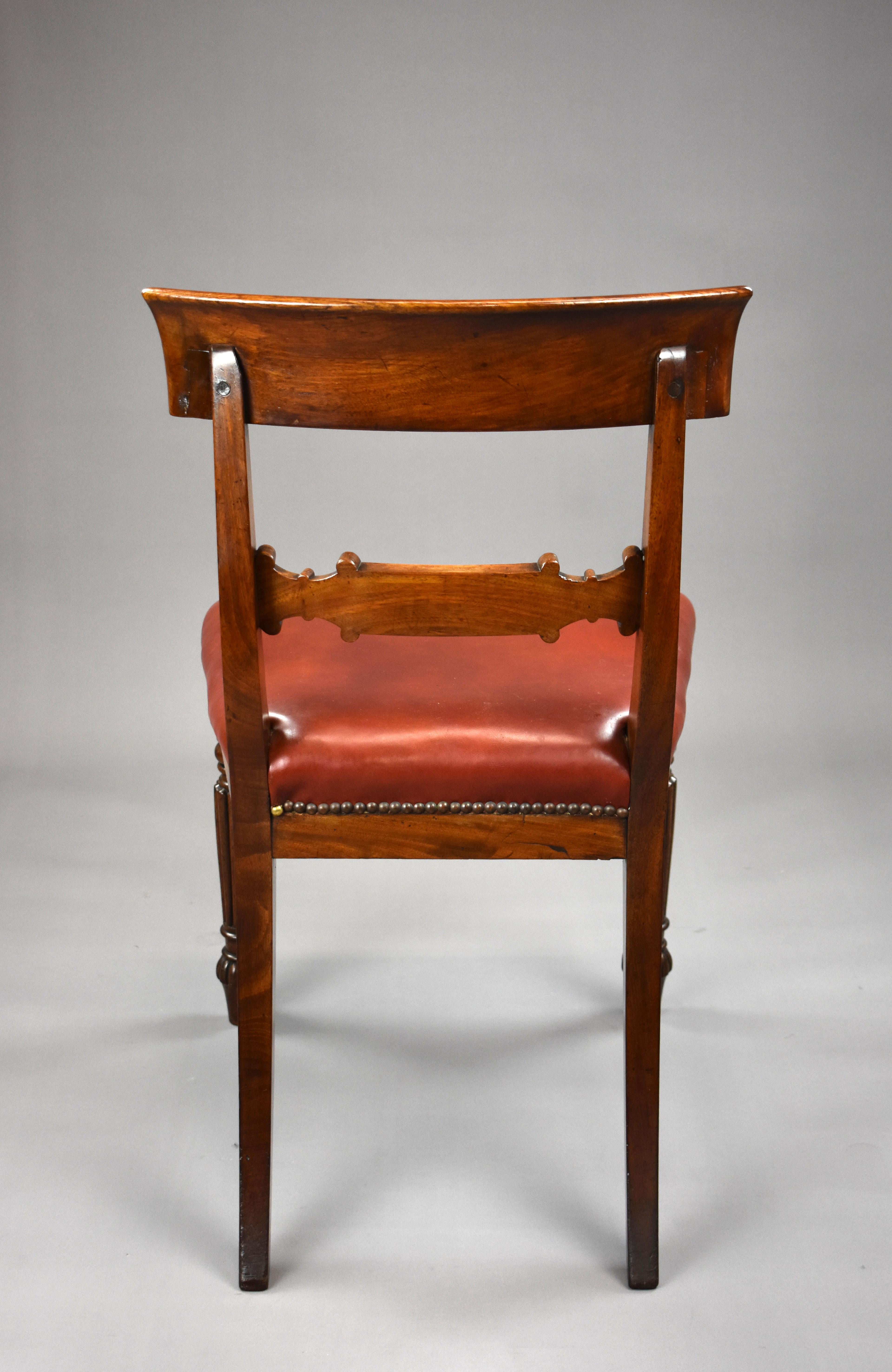 19th Century English George III Mahogany Dining Chairs 2