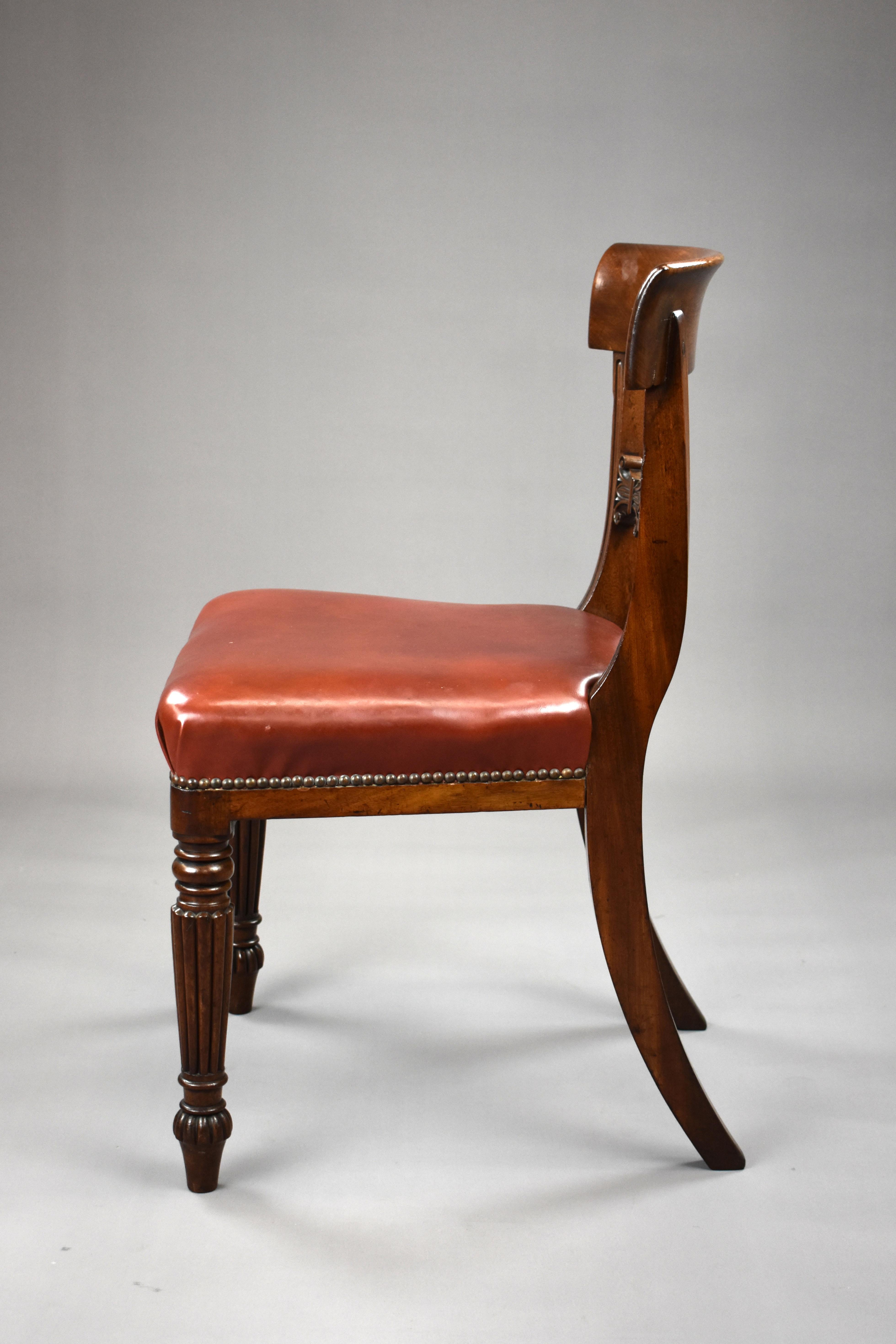 19th Century English George III Mahogany Dining Chairs 3