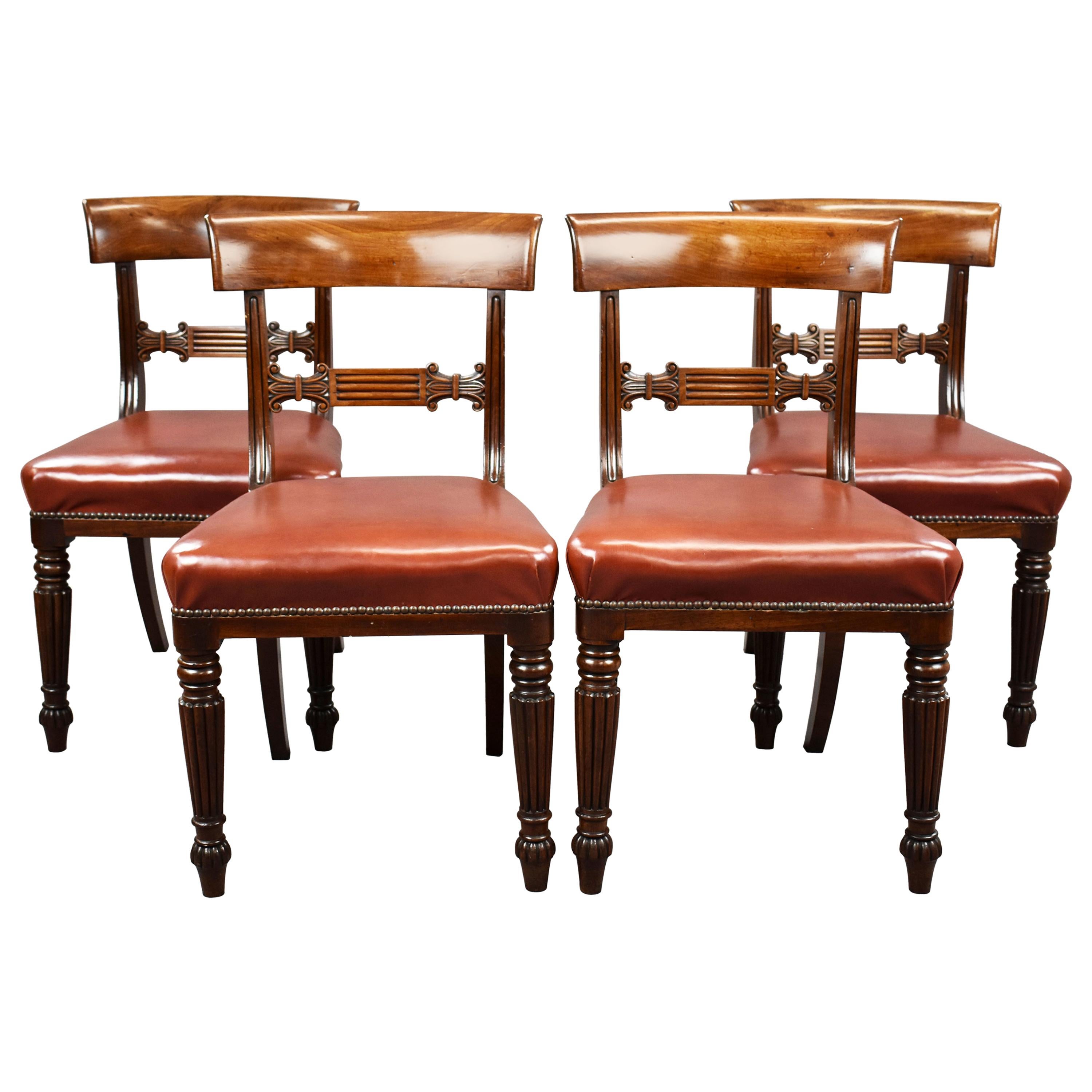 19th Century English George III Mahogany Dining Chairs