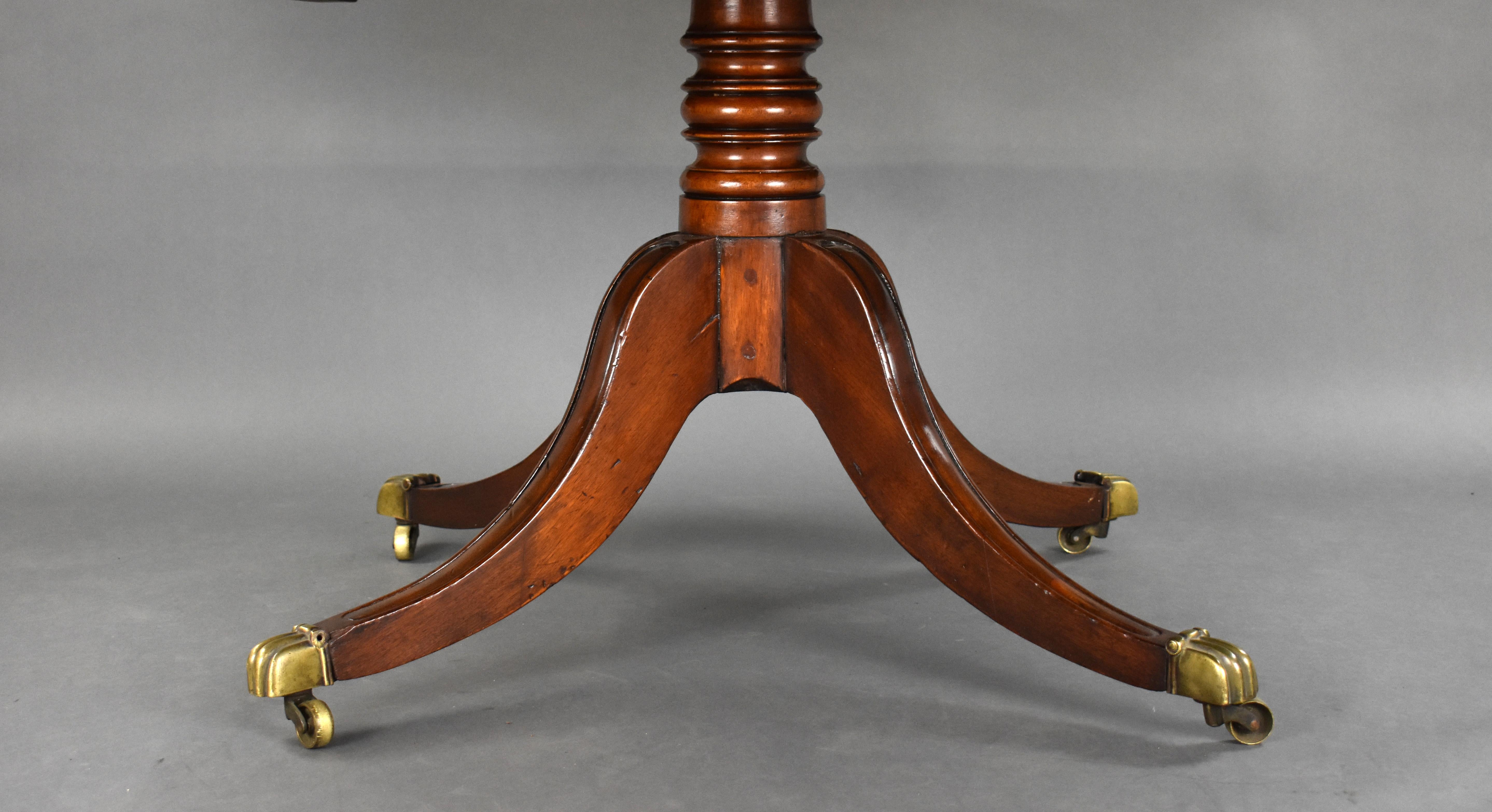 19th Century English George III Mahogany Drum Table For Sale 5