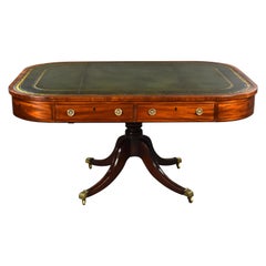 19th Century English George III Mahogany Drum Table