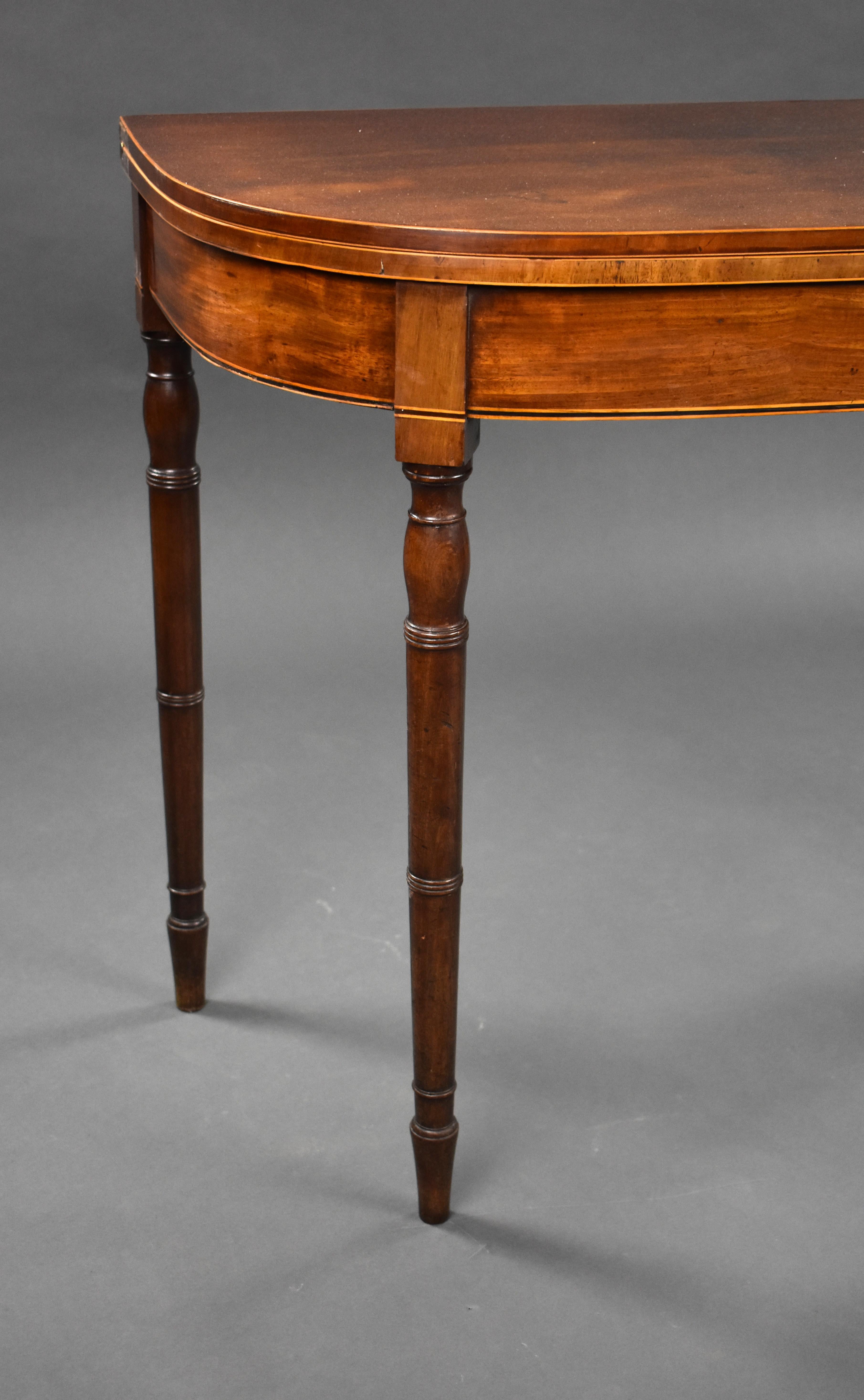 19th Century English George III Mahogany Tea Table 1
