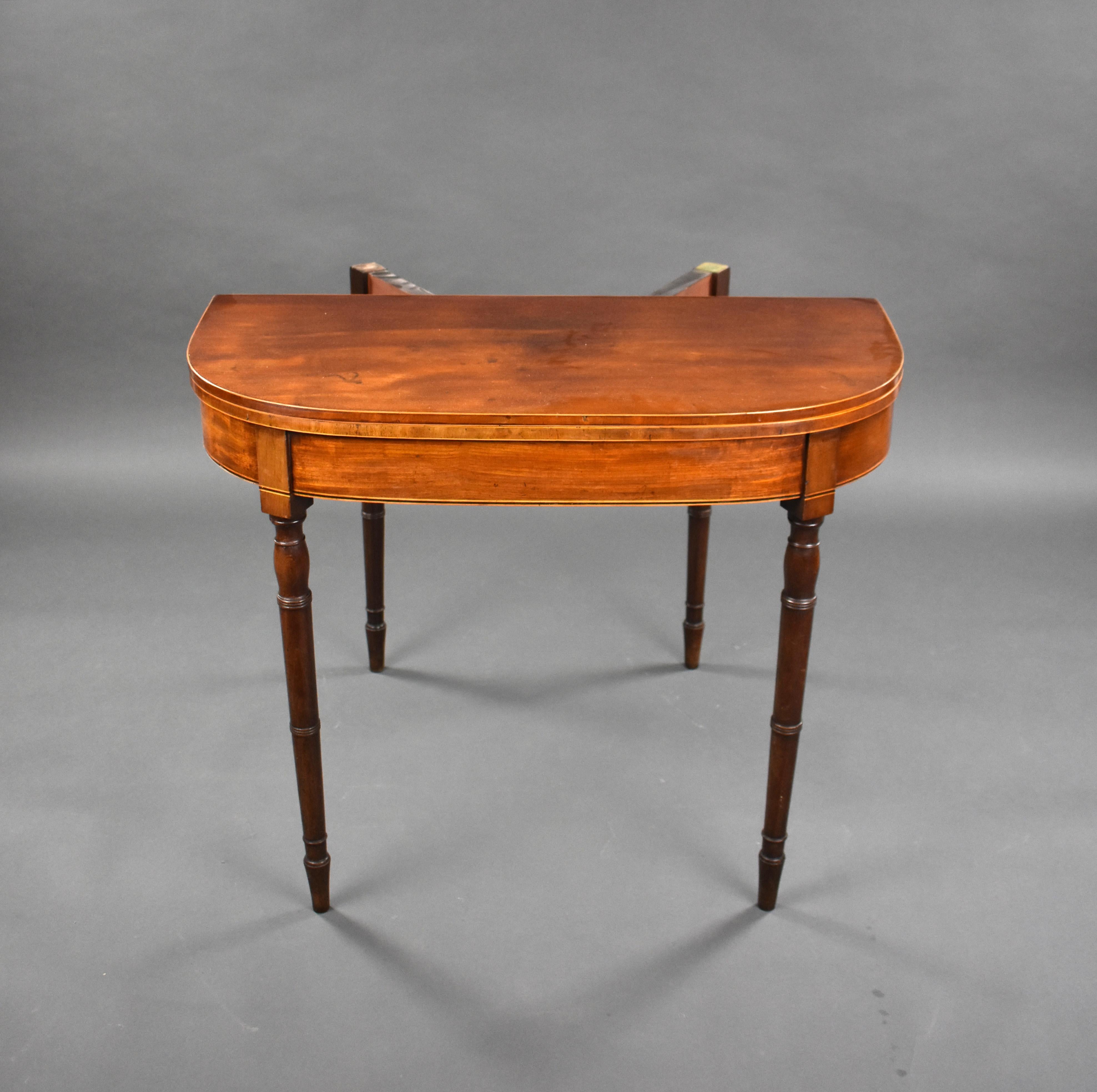 19th Century English George III Mahogany Tea Table 3
