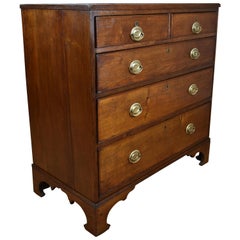 19th Century English George III Oak Chest of Drawers