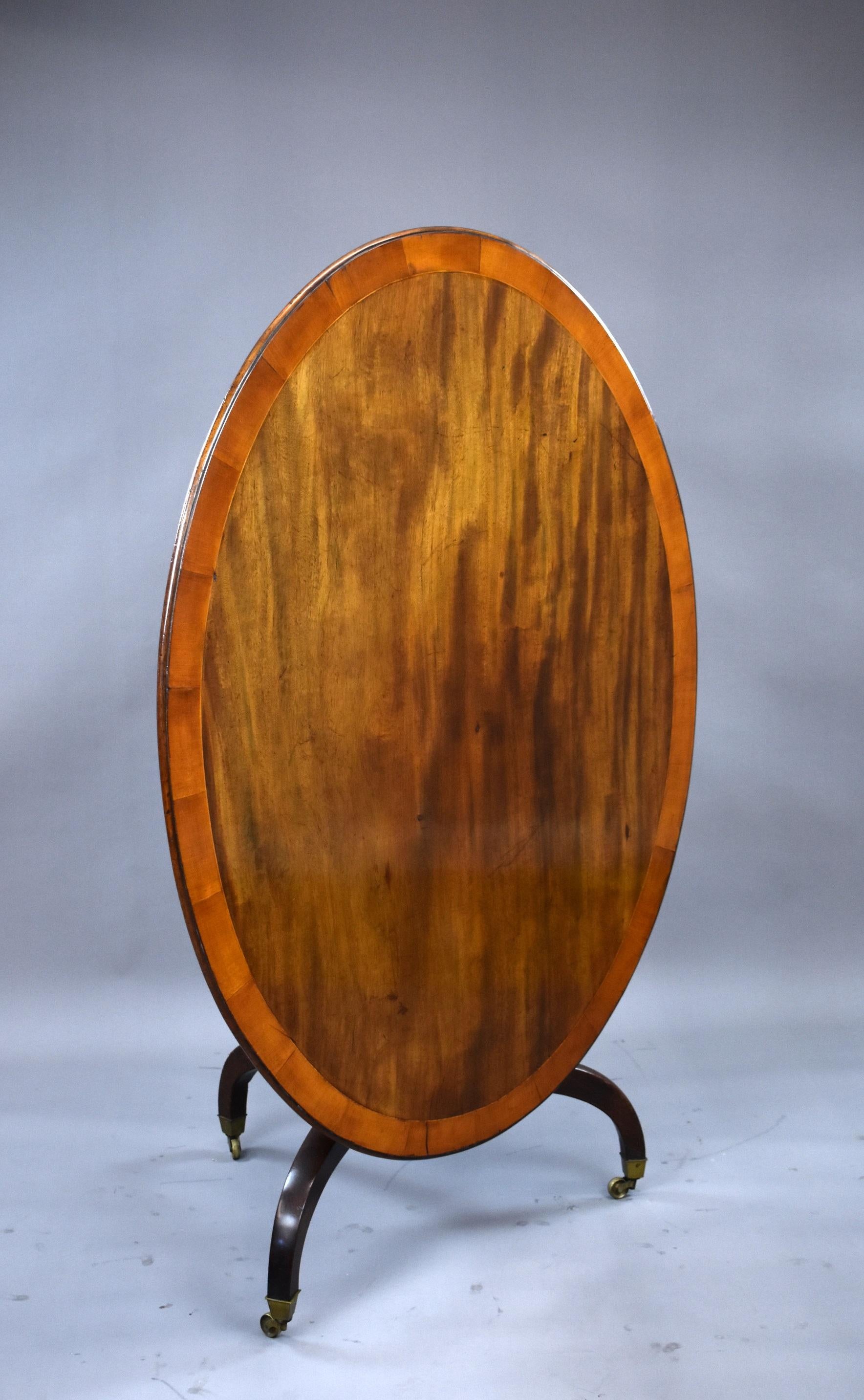 19th Century English George III Oval Mahogany Breakfast Table In Good Condition In Chelmsford, Essex