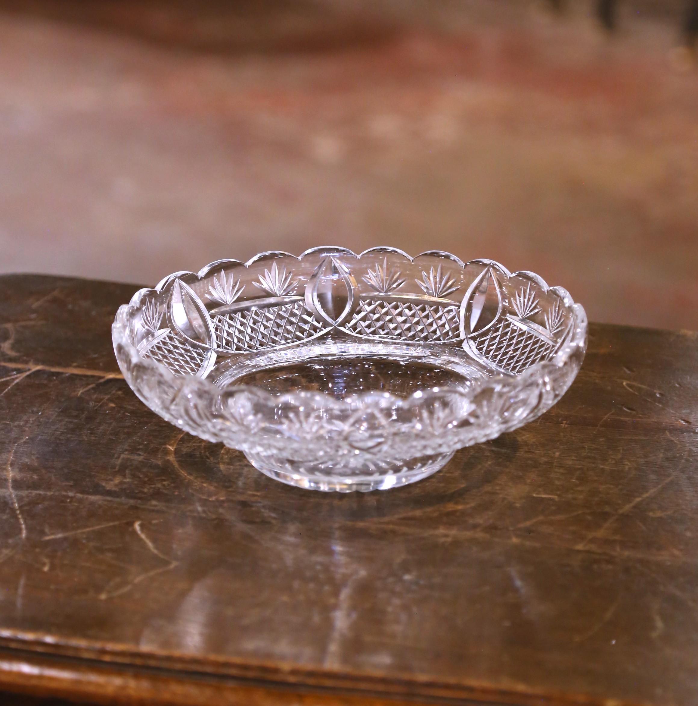Englische Epergne aus Silber über Kupfer und geschliffenem Glas im George-III-Stil des 19. Jahrhunderts im Angebot 1