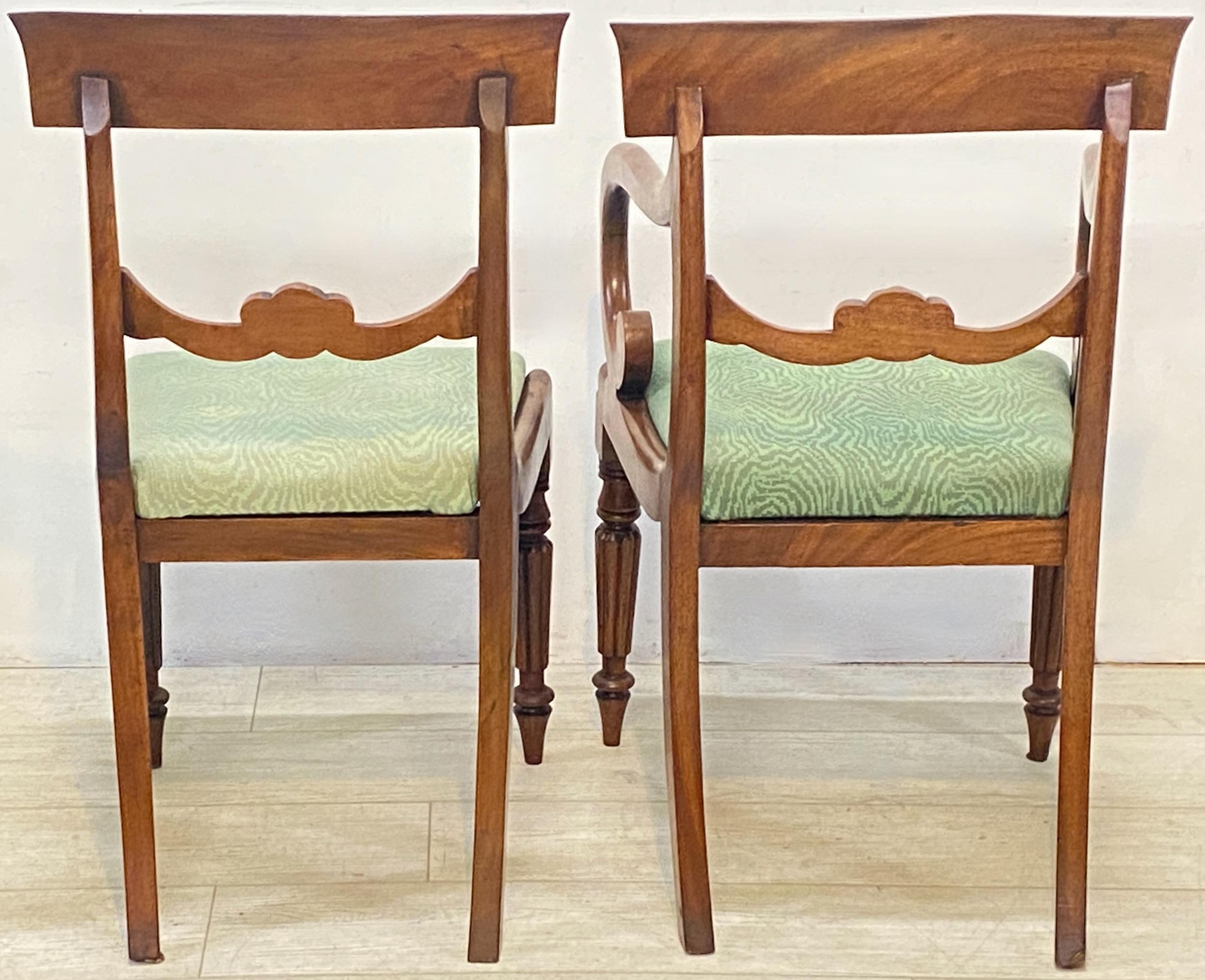 Englische Mahagoni-Regency-Esszimmerstühle aus dem 19. Jahrhundert, Sechser-Set im Angebot 6
