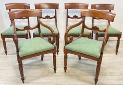 19th Century English George IV Mahogany Regency Dining Chairs, Set of Six