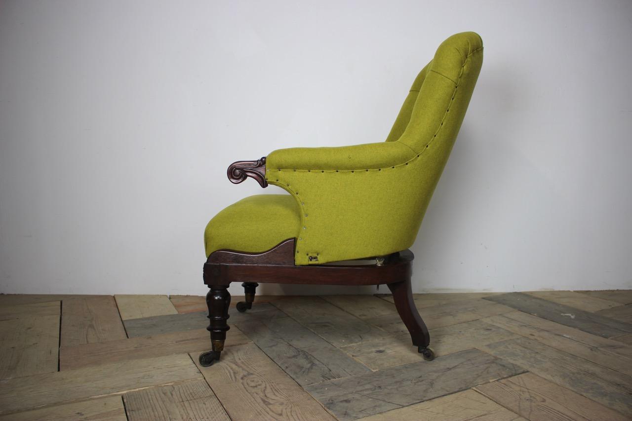 19th Century English George IV Reclining Armchair with Provenance For Sale 6