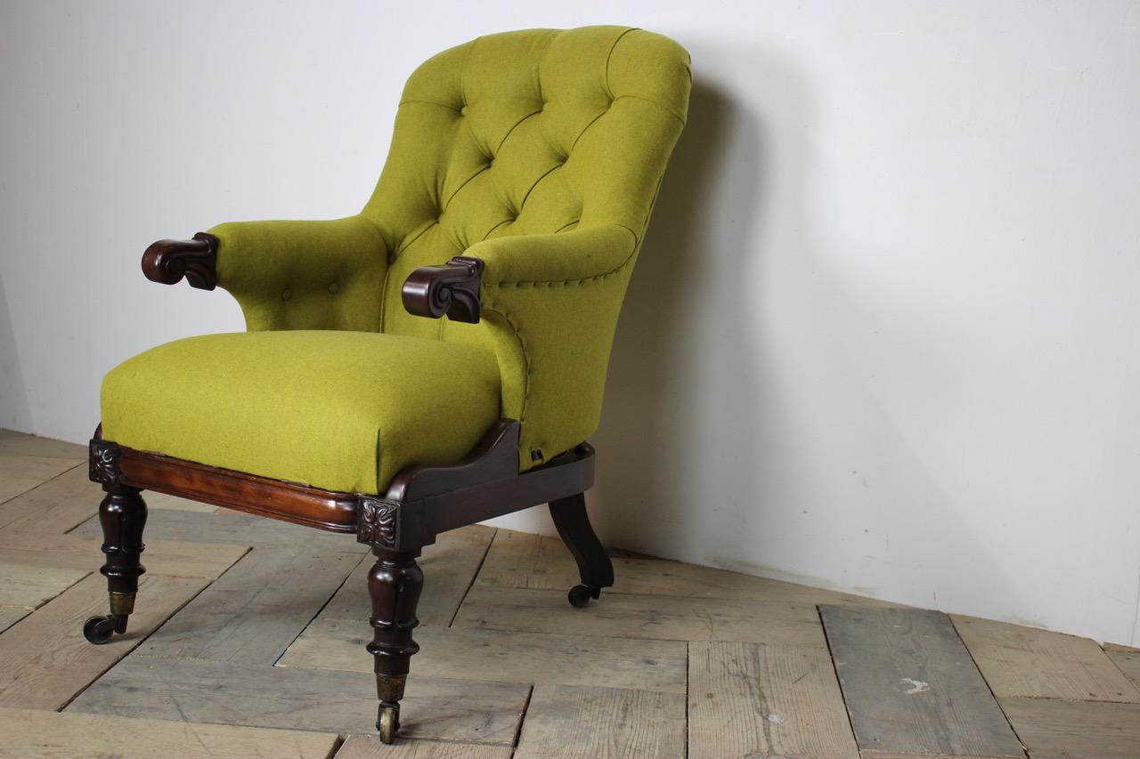 19th Century English George IV Reclining Armchair with Provenance For Sale 1
