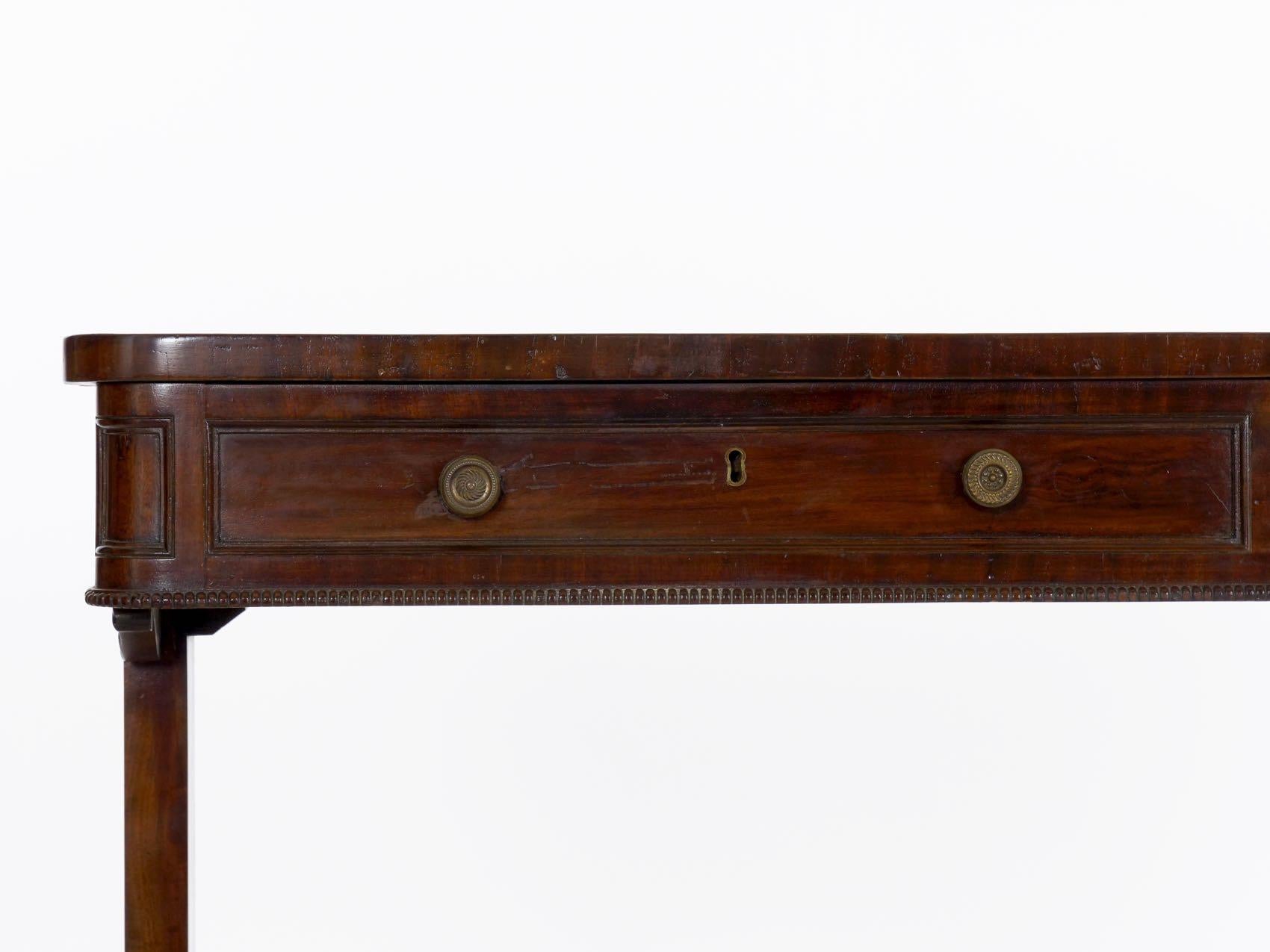 19th Century English George IV Writing Table Desk with Leather Top 8